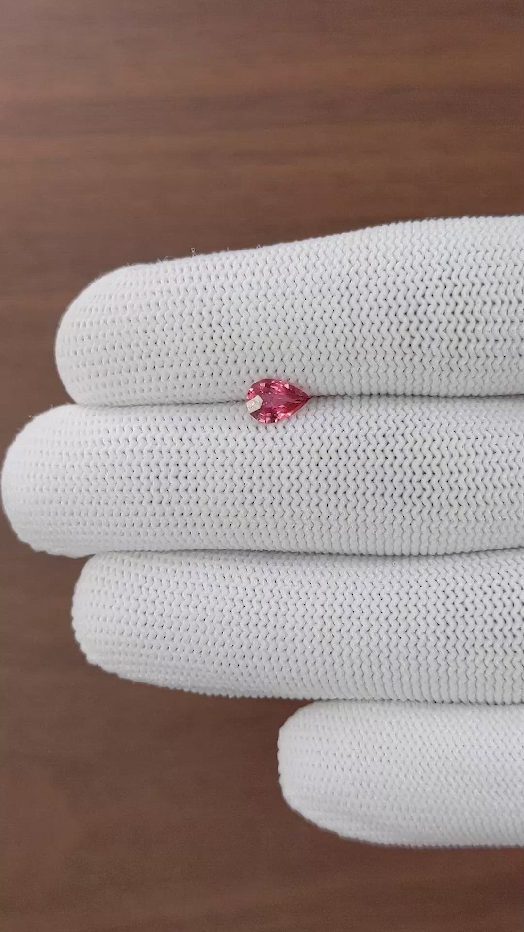 0.68 Ct. Padparadscha Sapphire from Tanzania Size Video