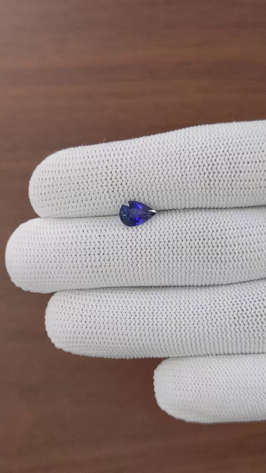 1.19 Ct. Blue Sapphire from Tanzania Size Video
