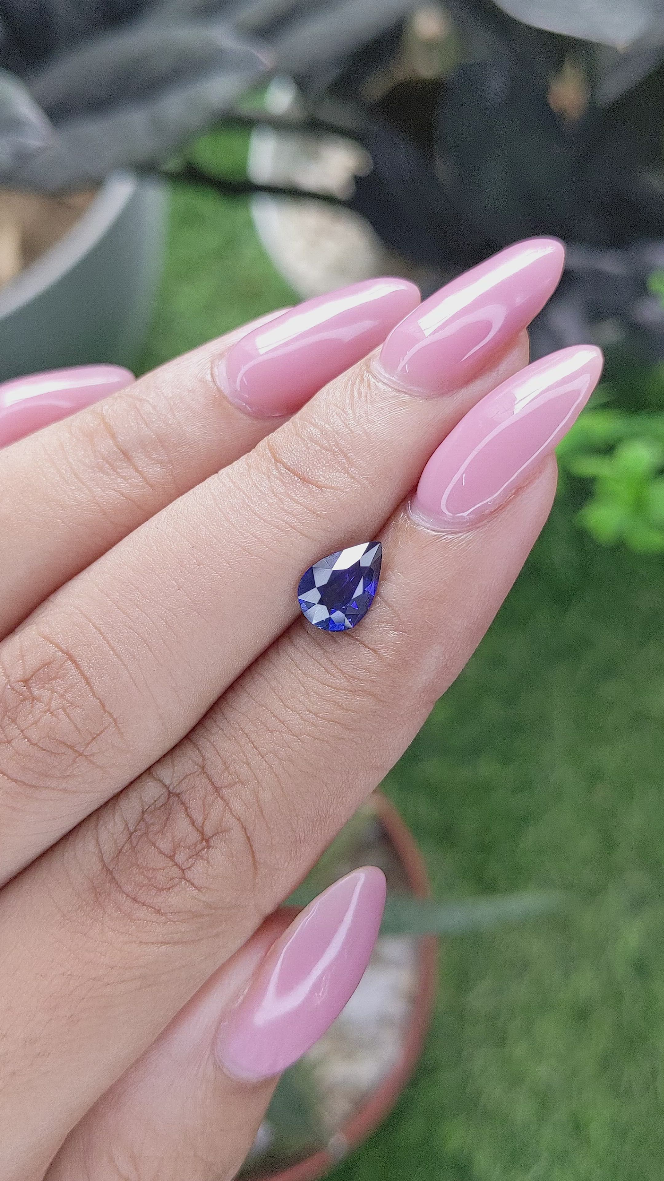 1.19 Ct. Blue Sapphire from Tanzania Size Video