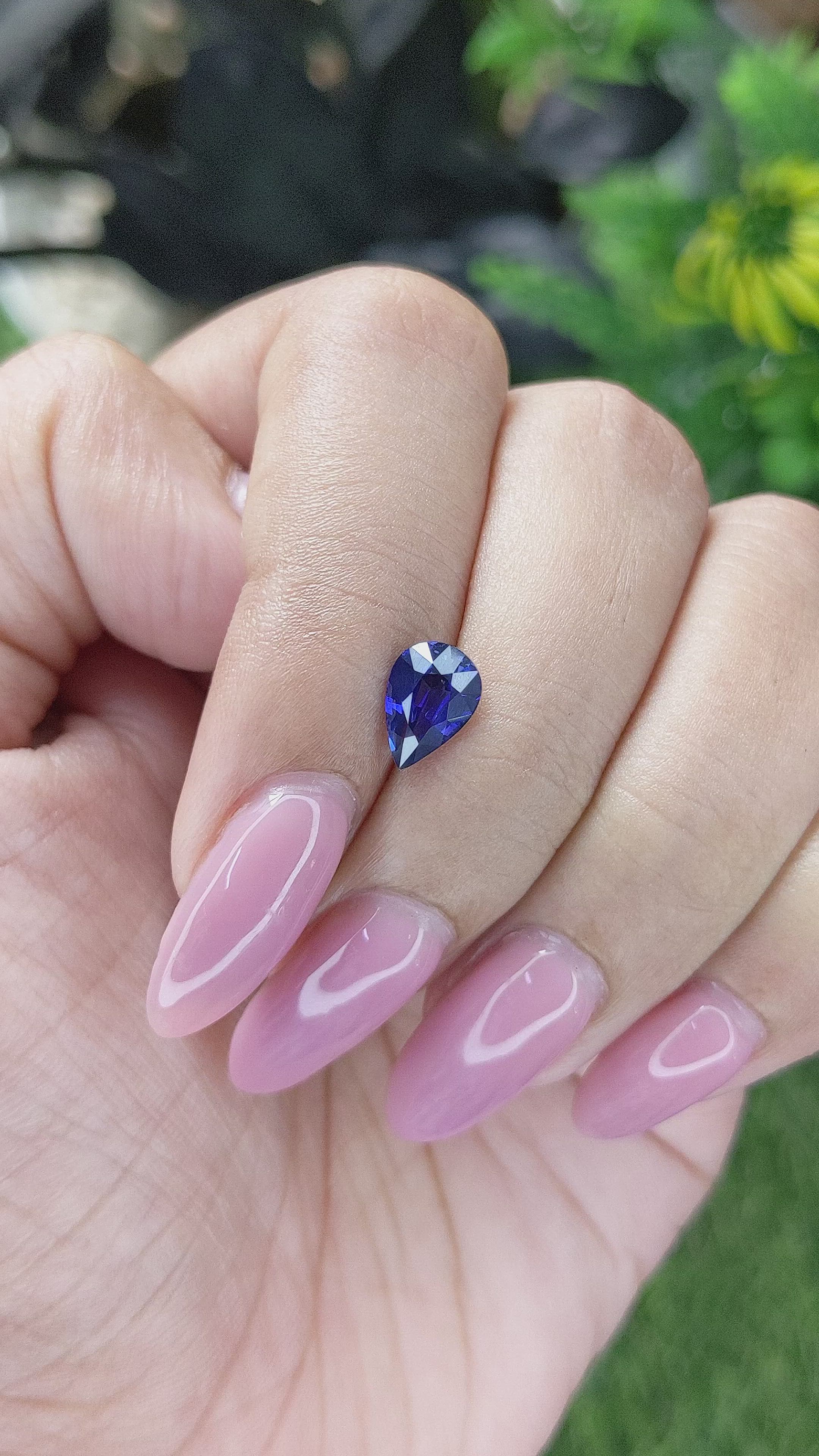 1.19 Ct. Blue Sapphire from Tanzania Size Video