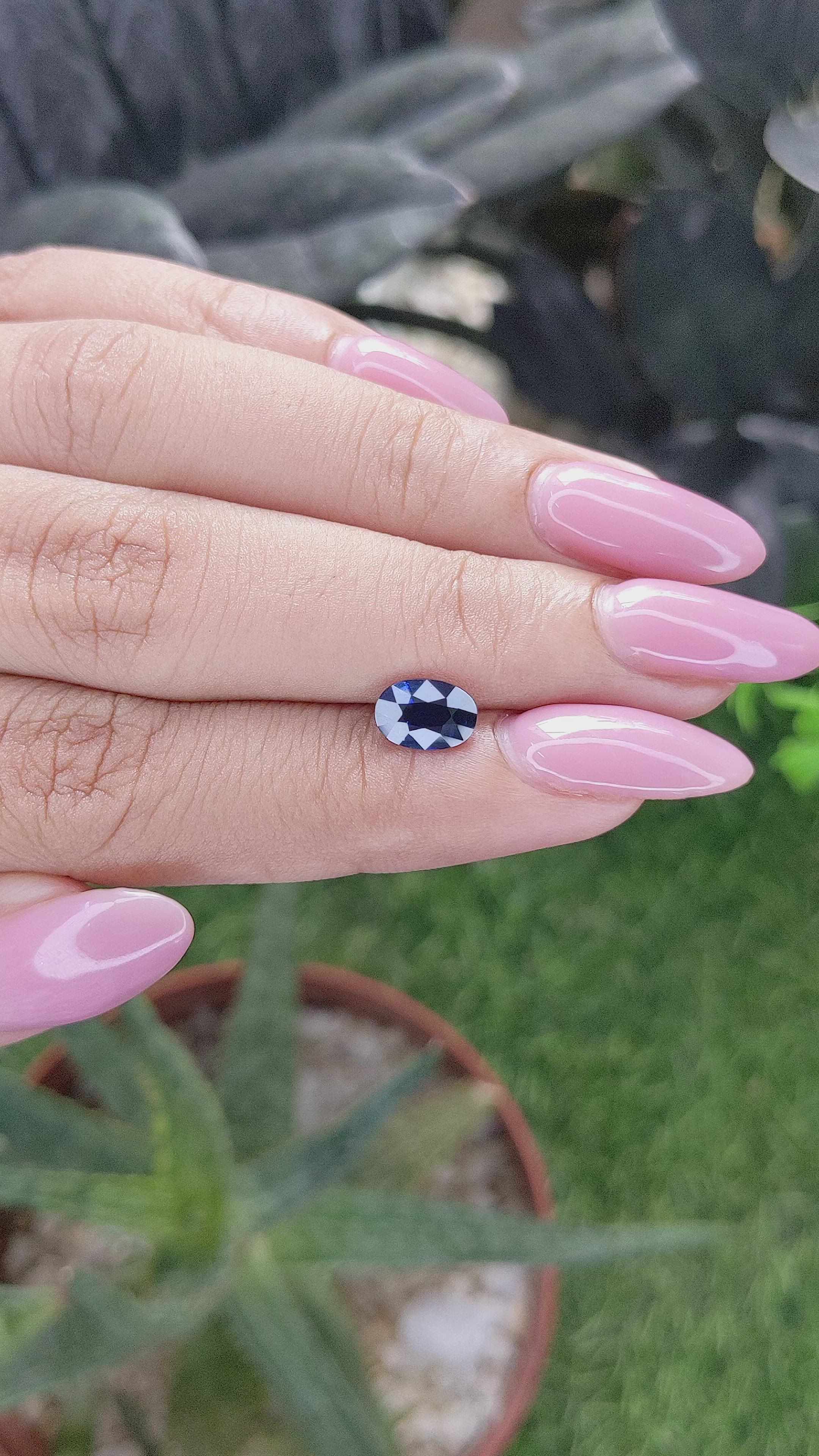 1.26 Ct. Blue Sapphire from Madagascar Size Video