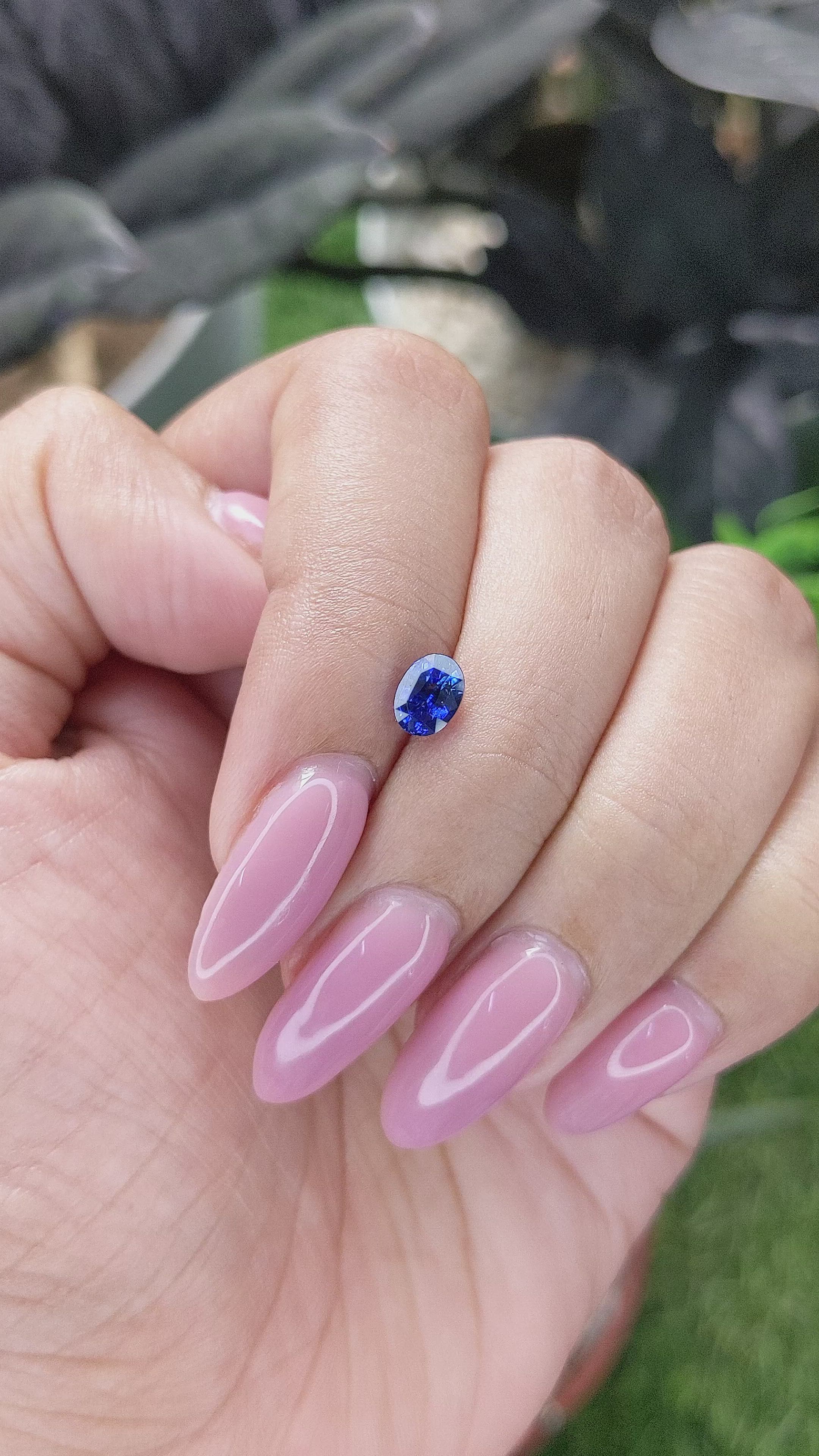 0.77 Ct. Blue Sapphire from Tanzania Size Video