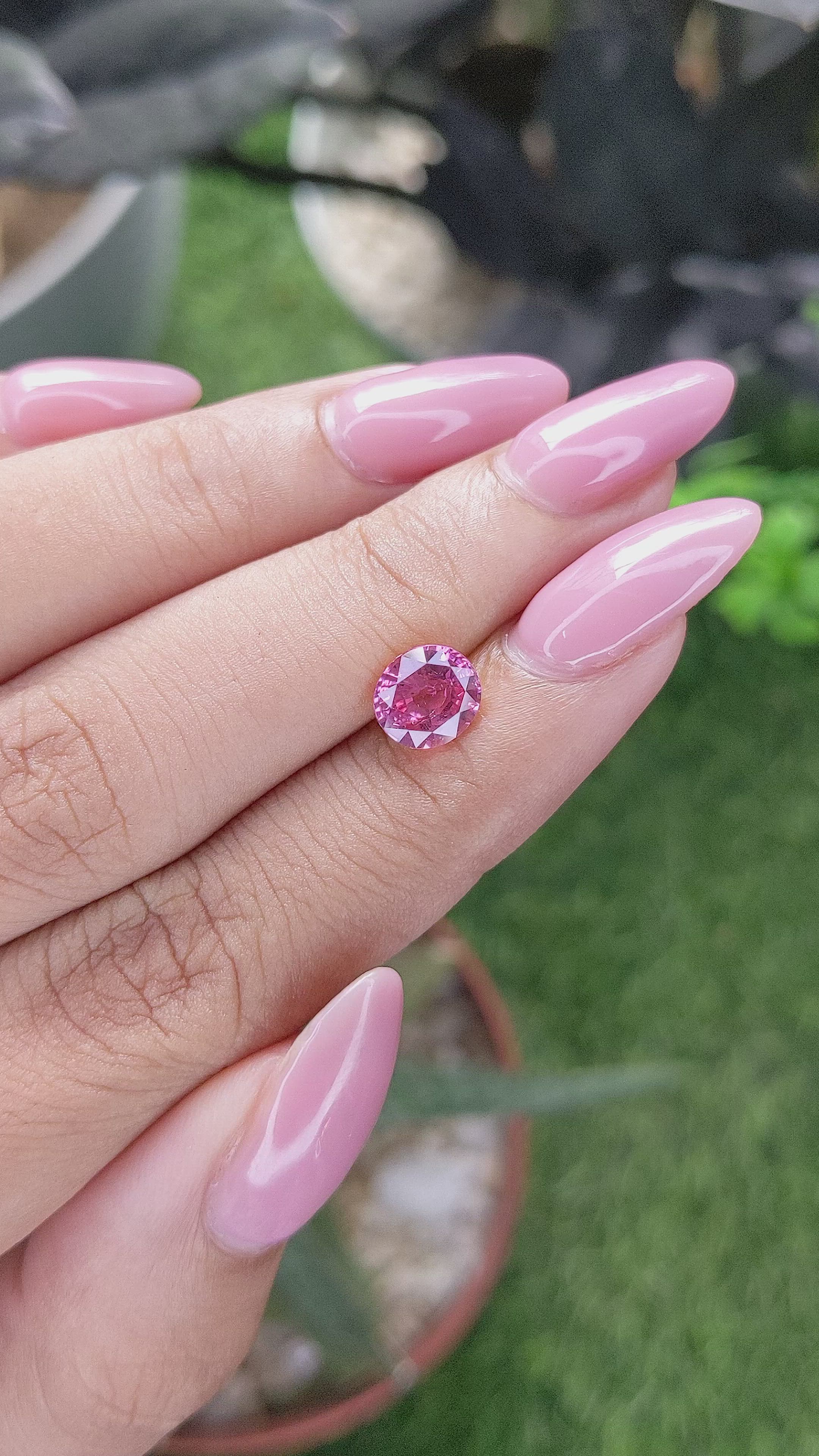 1.54 Ct. Purplish Pink Sapphire from Tanzania Size Video