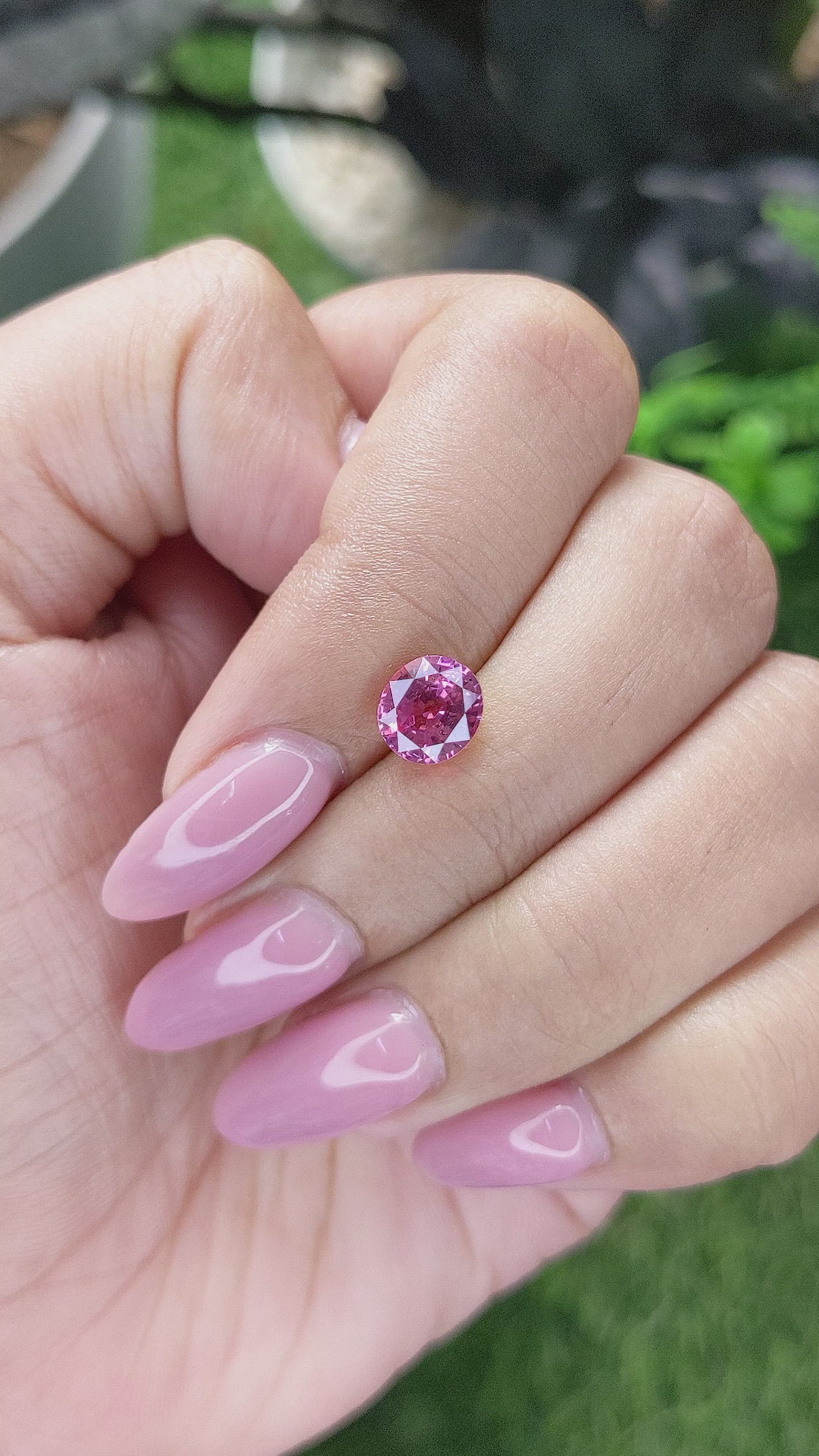 1.54 Ct. Purplish Pink Sapphire from Tanzania Size Video