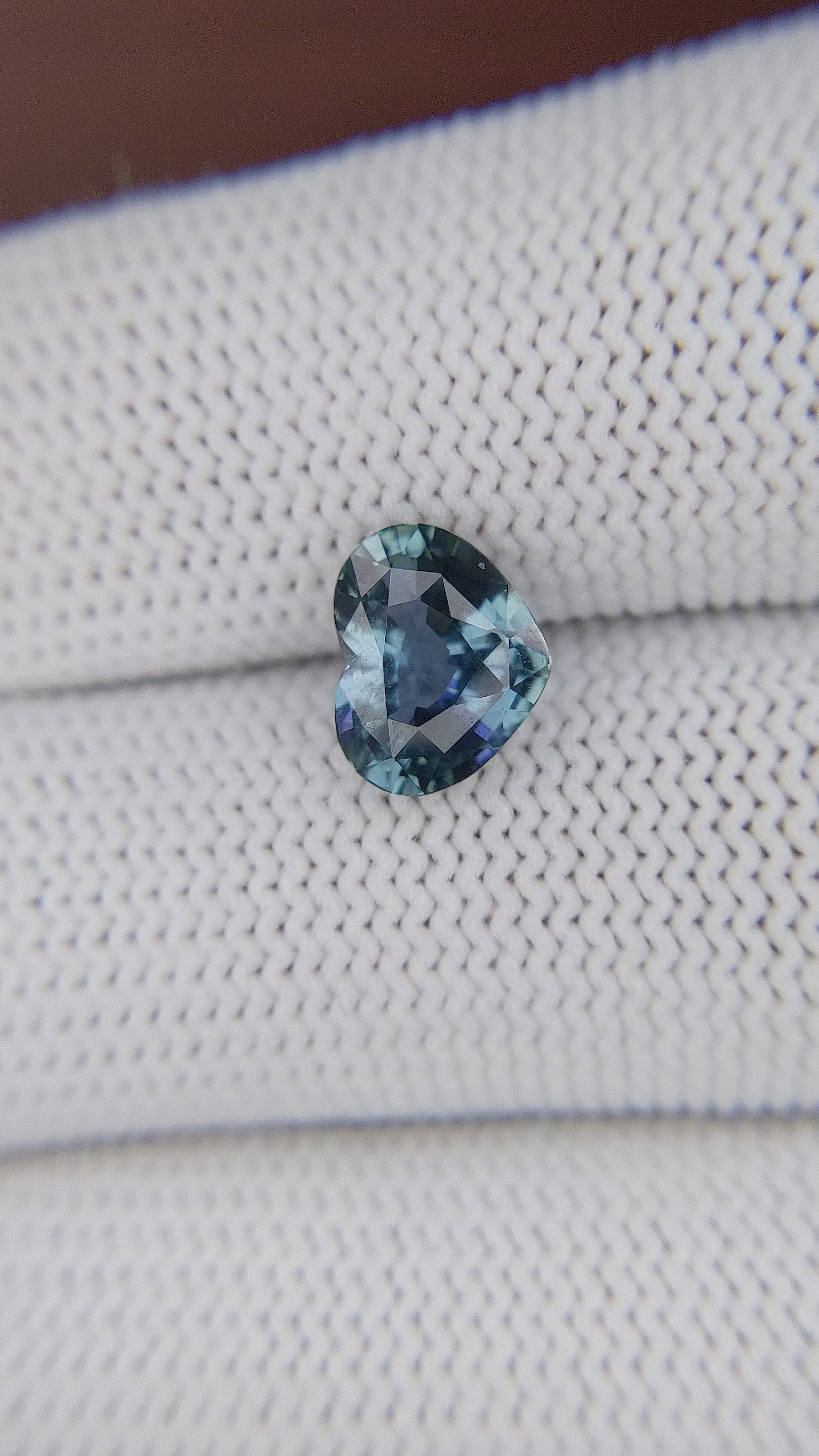 2.54 Ct. Greenish Blue Sapphire from Tanzania Size Video