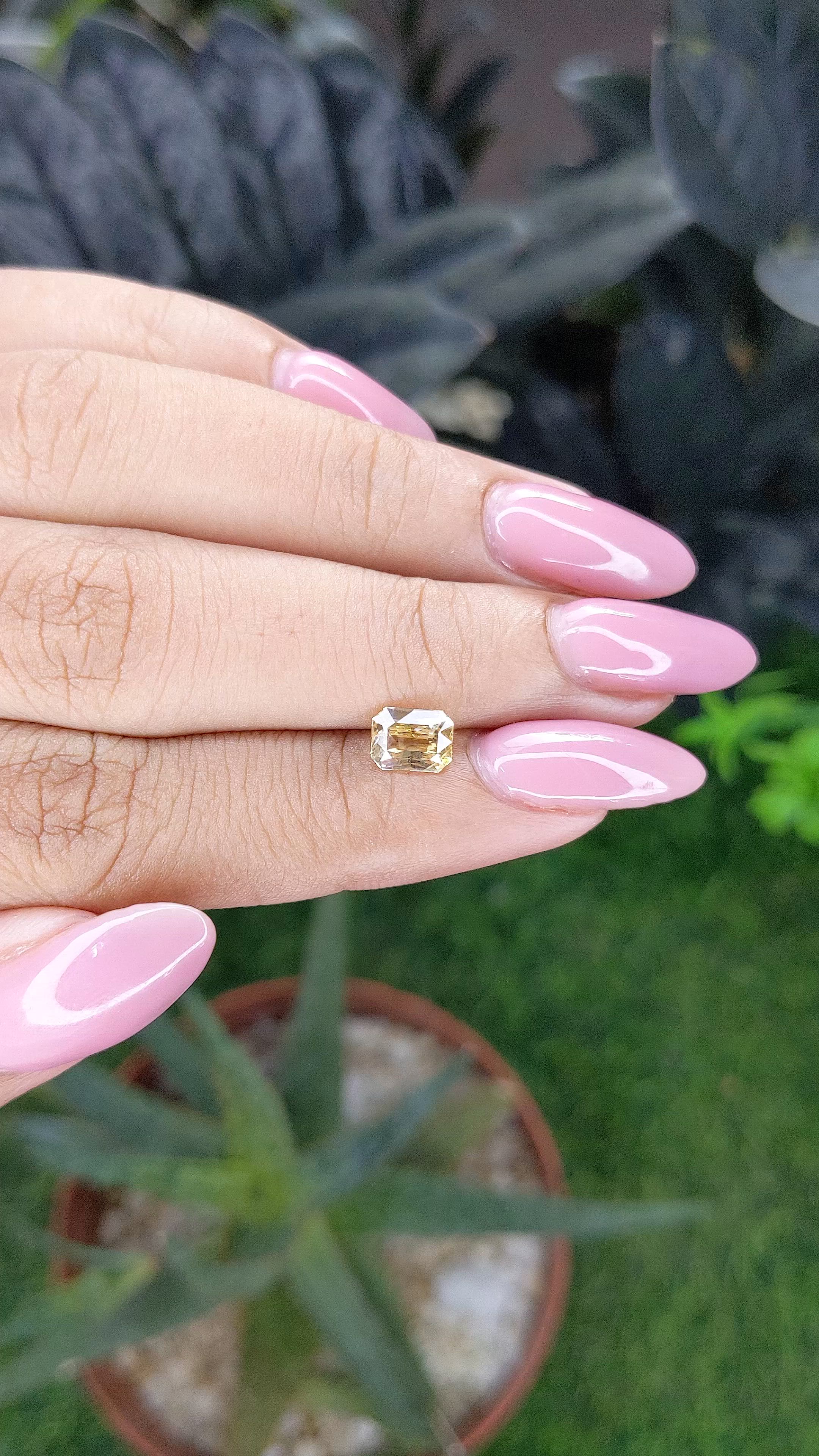 1.08 Ct. Yellow Sapphire from Ceylon (Sri Lanka) Size Video