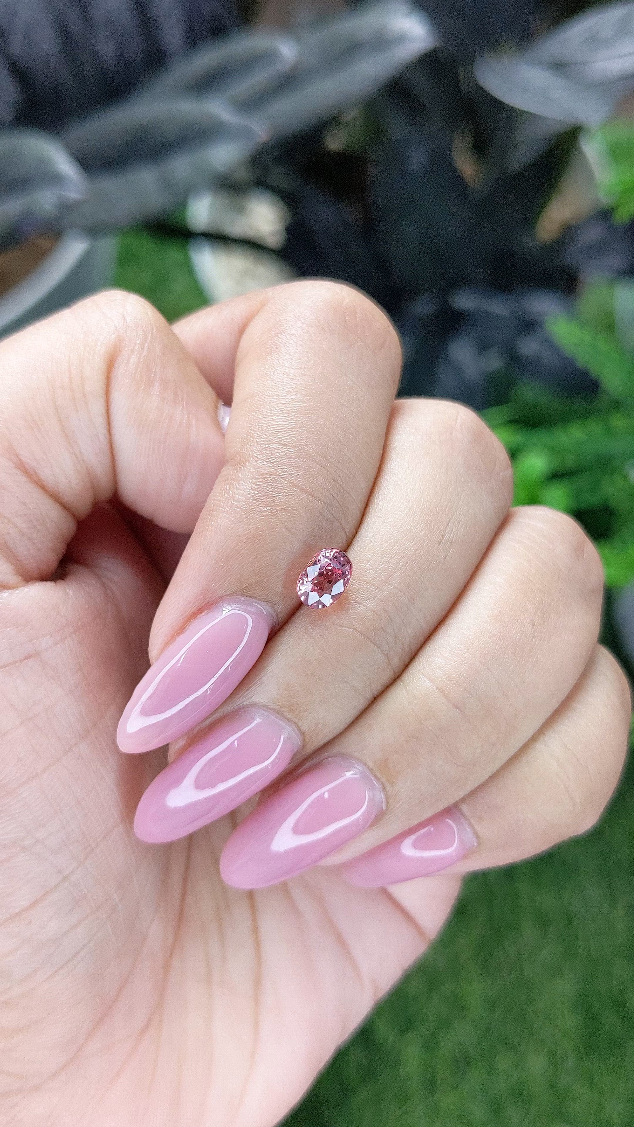 1.01 Ct. Padparadscha Sapphire from Madagascar Size Video