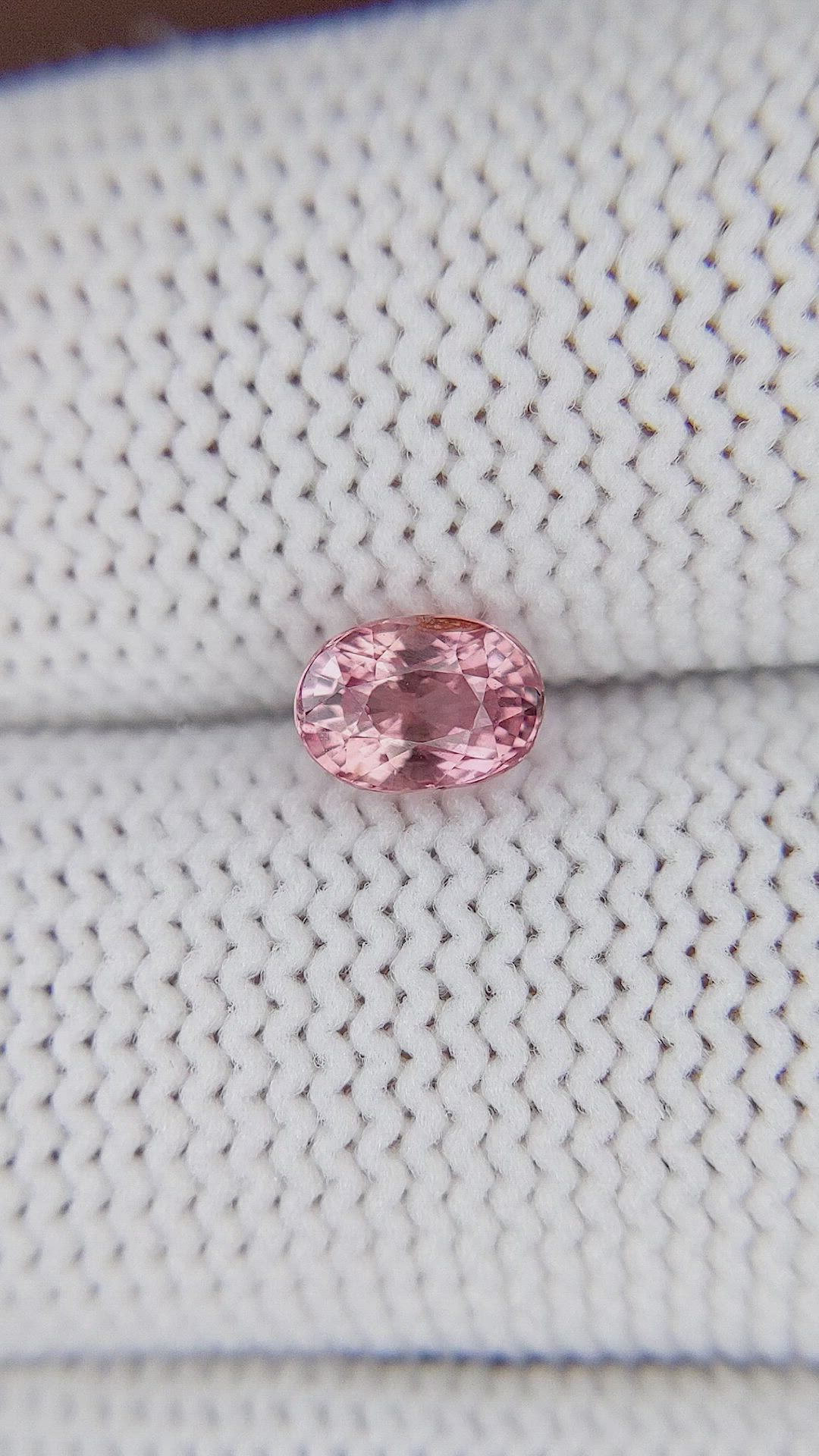 1.01 Ct. Padparadscha Sapphire from Madagascar Size Video