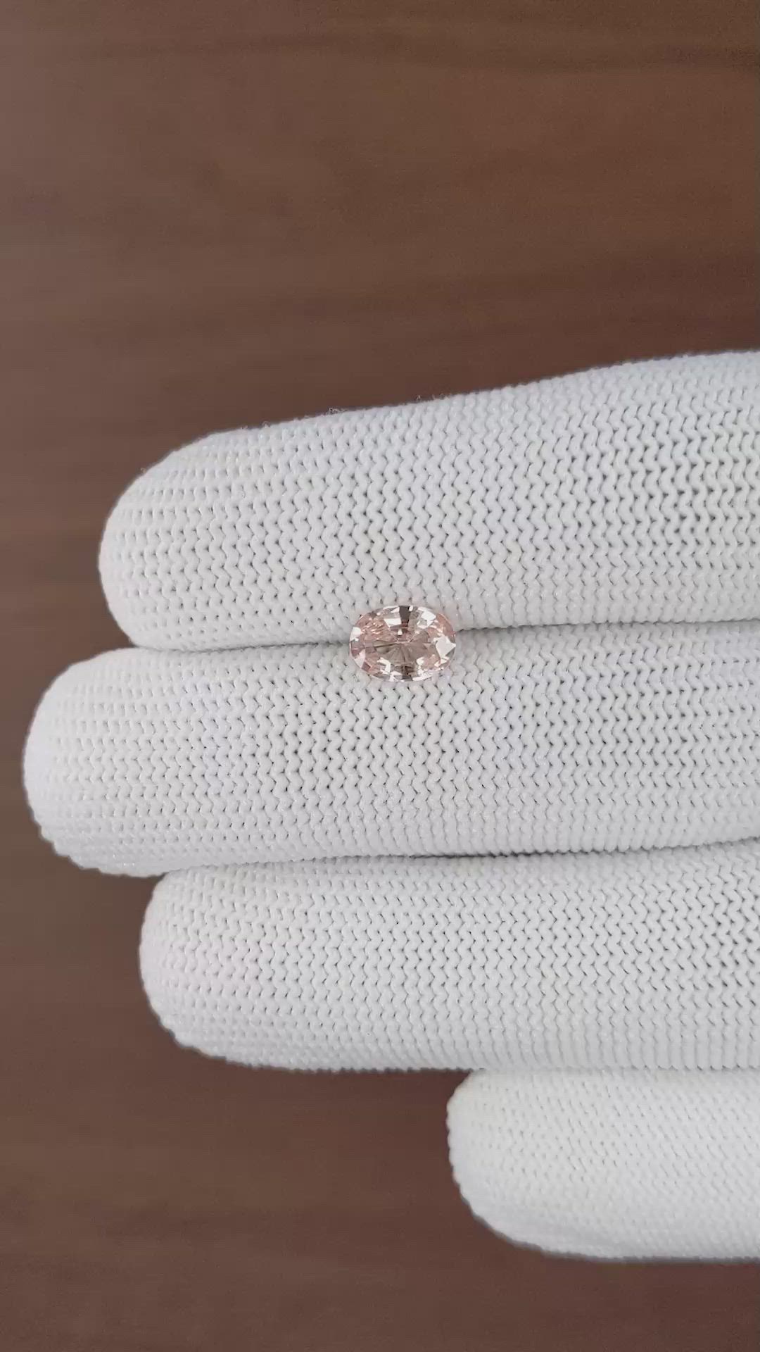 1.03 Ct. Padparadscha Sapphire from Madagascar Size Video