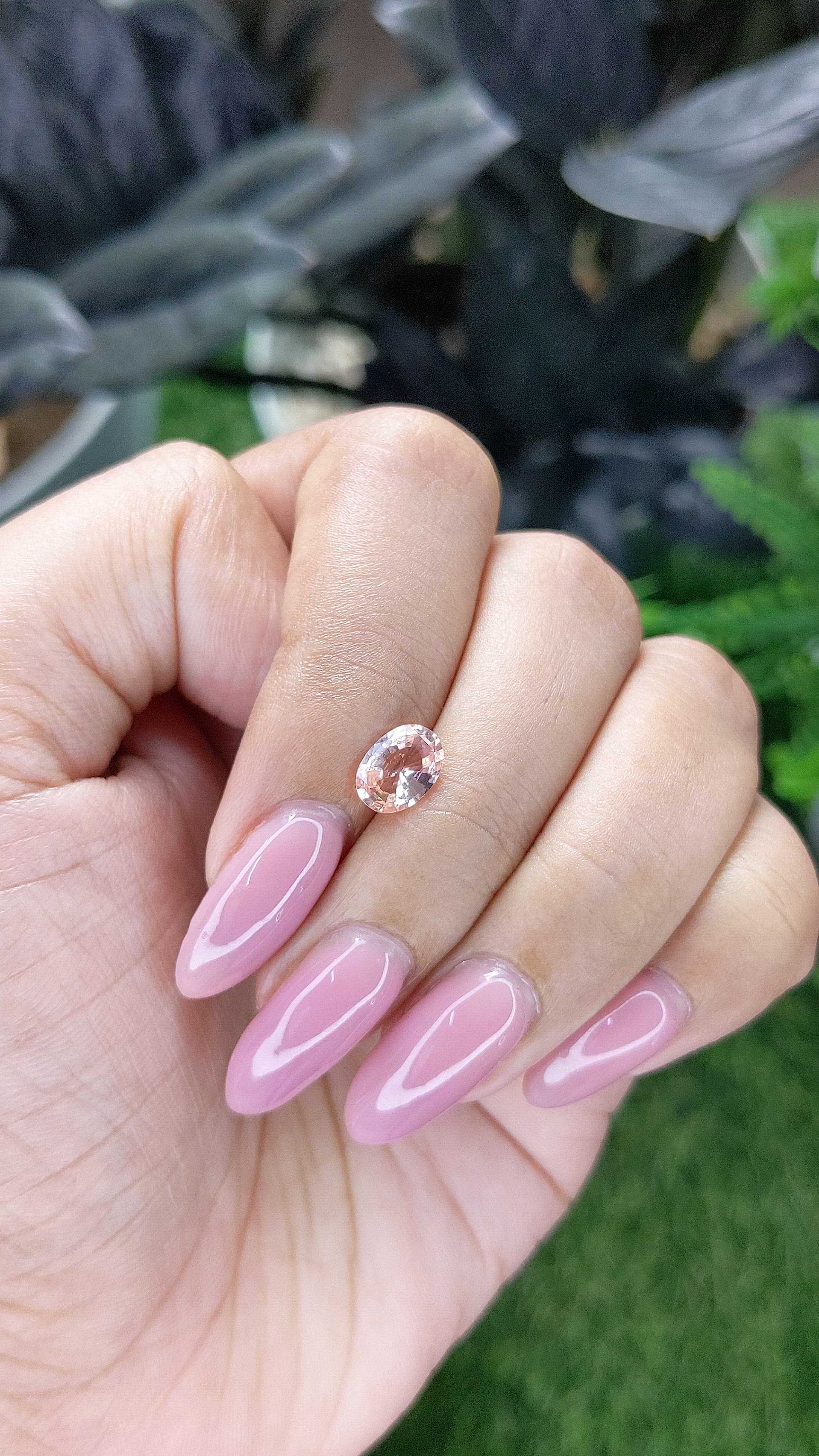 1.03 Ct. Padparadscha Sapphire from Madagascar Size Video