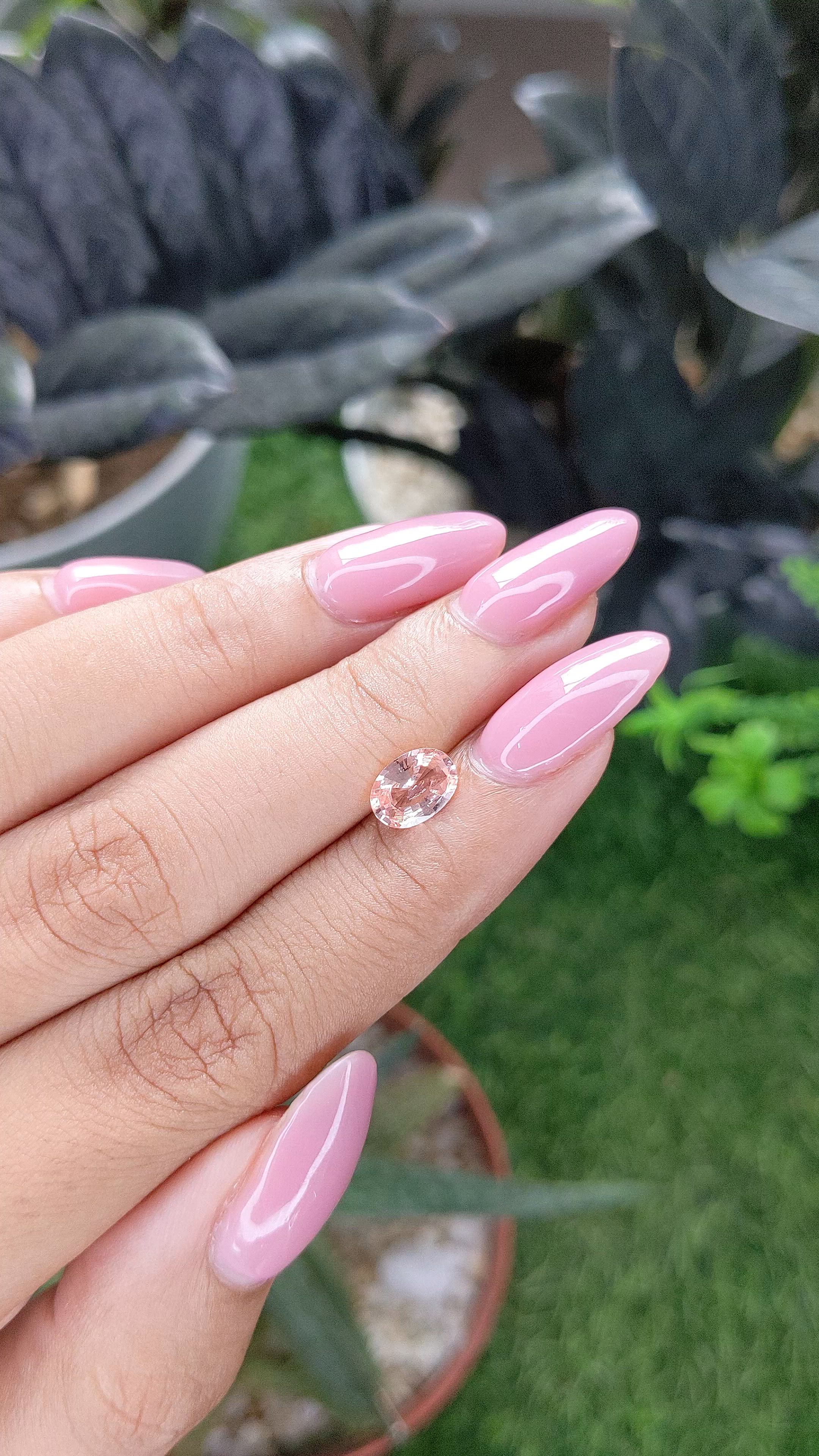 1.03 Ct. Padparadscha Sapphire from Madagascar Size Video