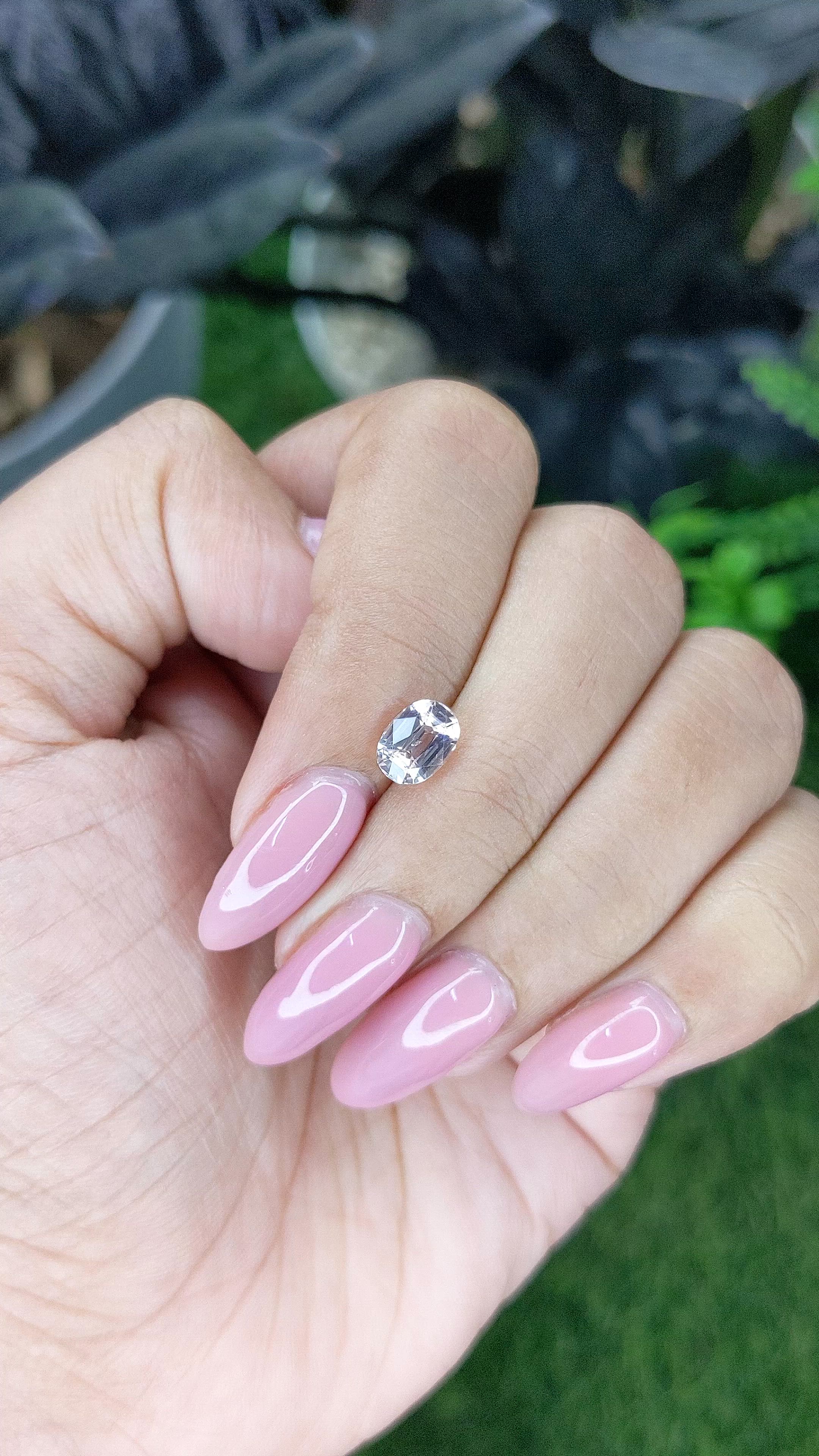 1.33 Ct. Peach Sapphire from Ceylon (Sri Lanka) Size Video