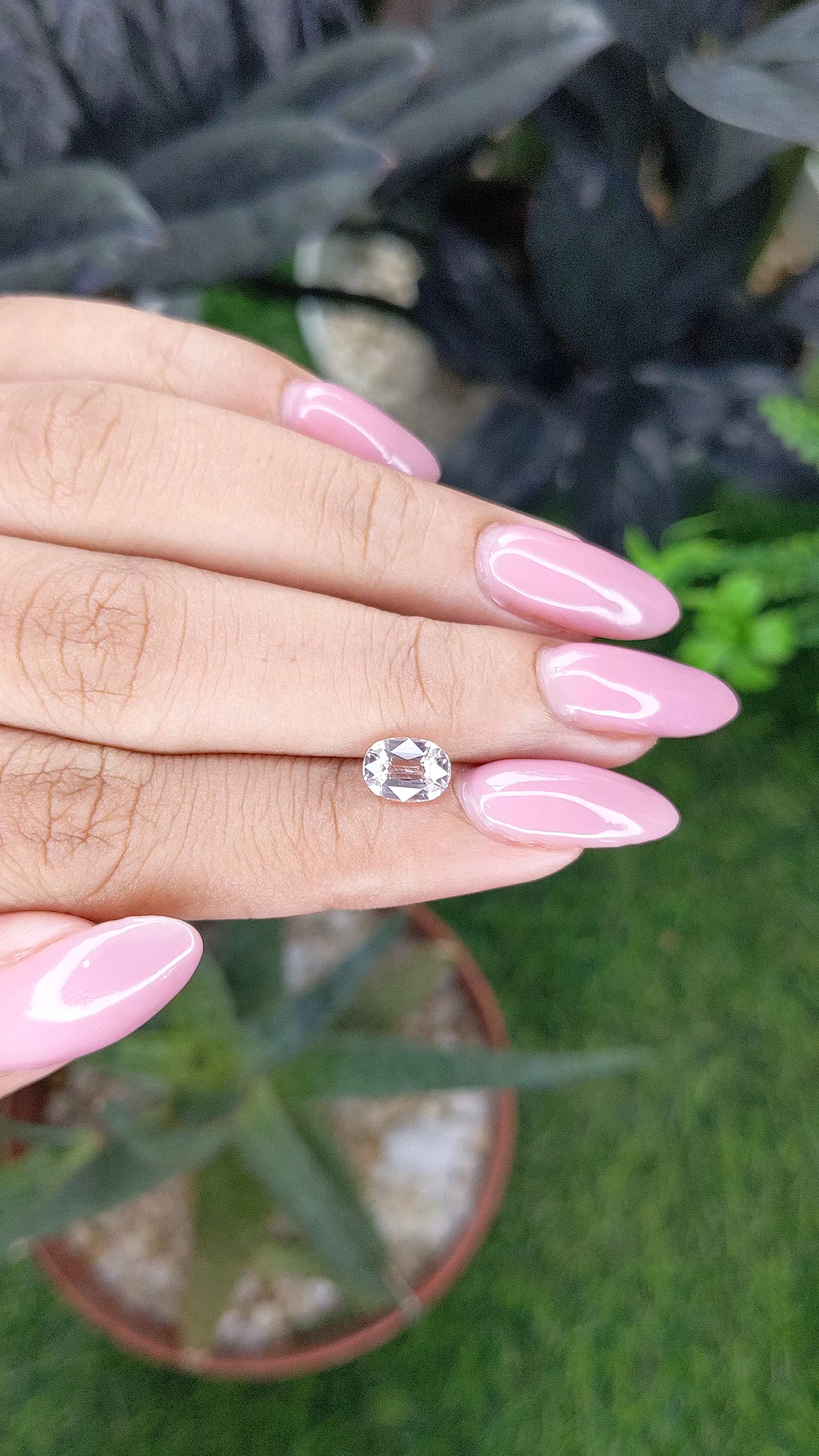 1.33 Ct. Peach Sapphire from Ceylon (Sri Lanka) Size Video
