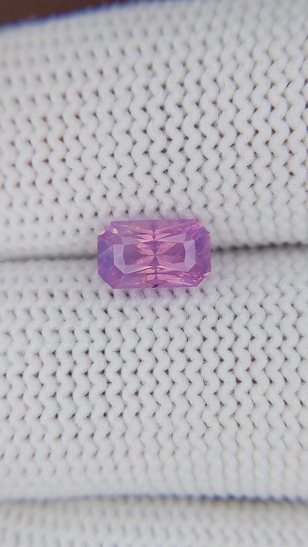 1.54 Ct. Purplish Pink Sapphire from Ceylon (Sri Lanka) Size Video