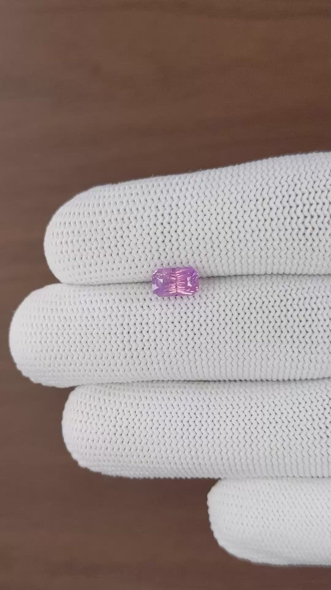 1.54 Ct. Purplish Pink Sapphire from Ceylon (Sri Lanka) Size Video