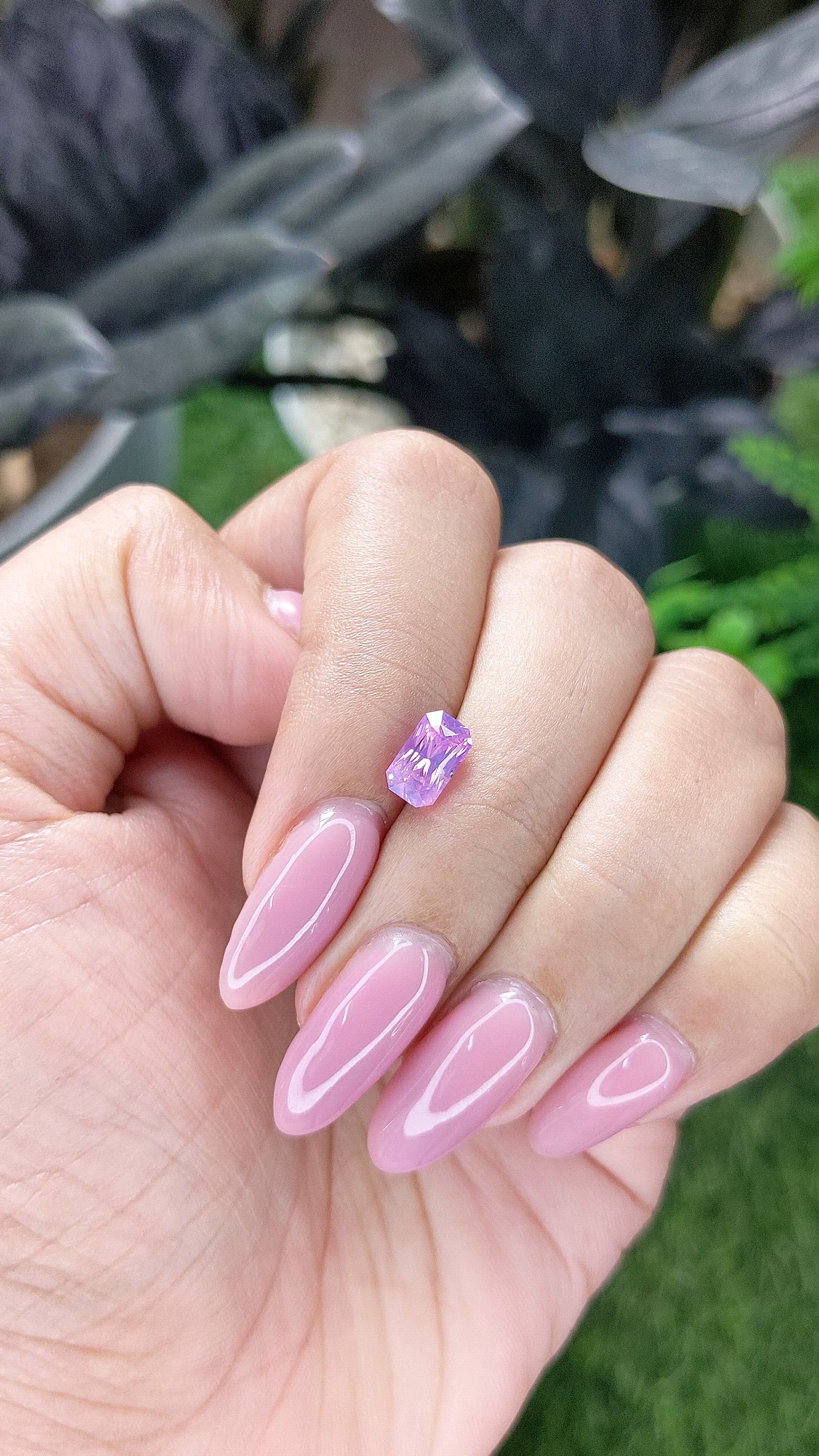 1.54 Ct. Purplish Pink Sapphire from Ceylon (Sri Lanka) Size Video