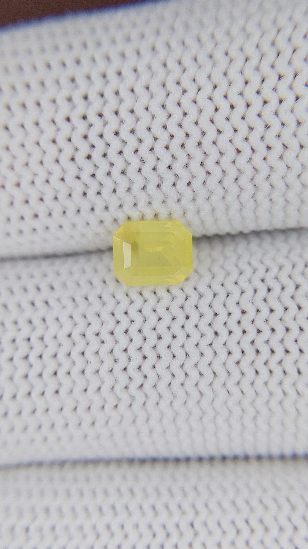 1.05 Ct. Yellow Sapphire from Madagascar Size Video