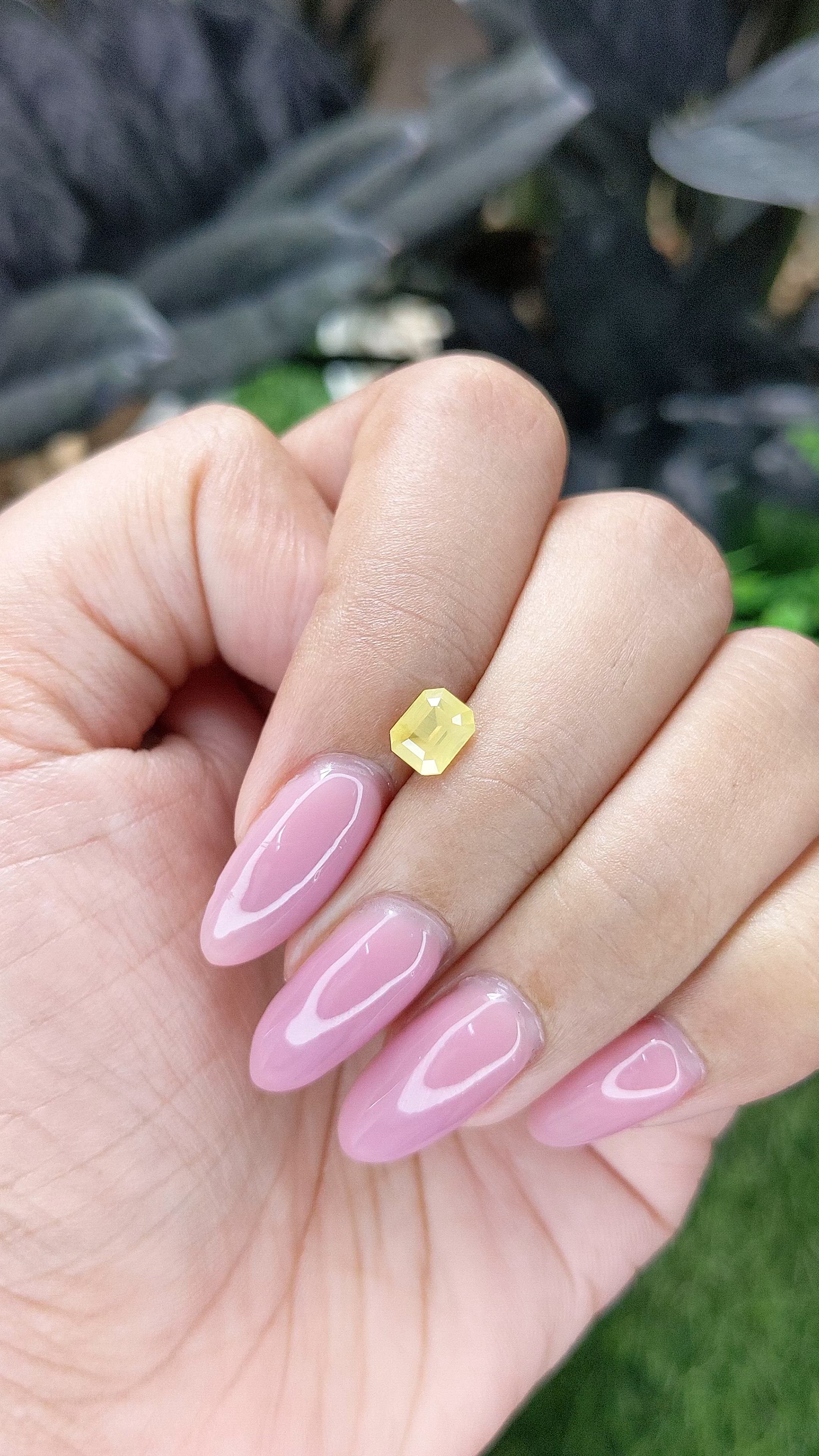 1.05 Ct. Yellow Sapphire from Madagascar Size Video