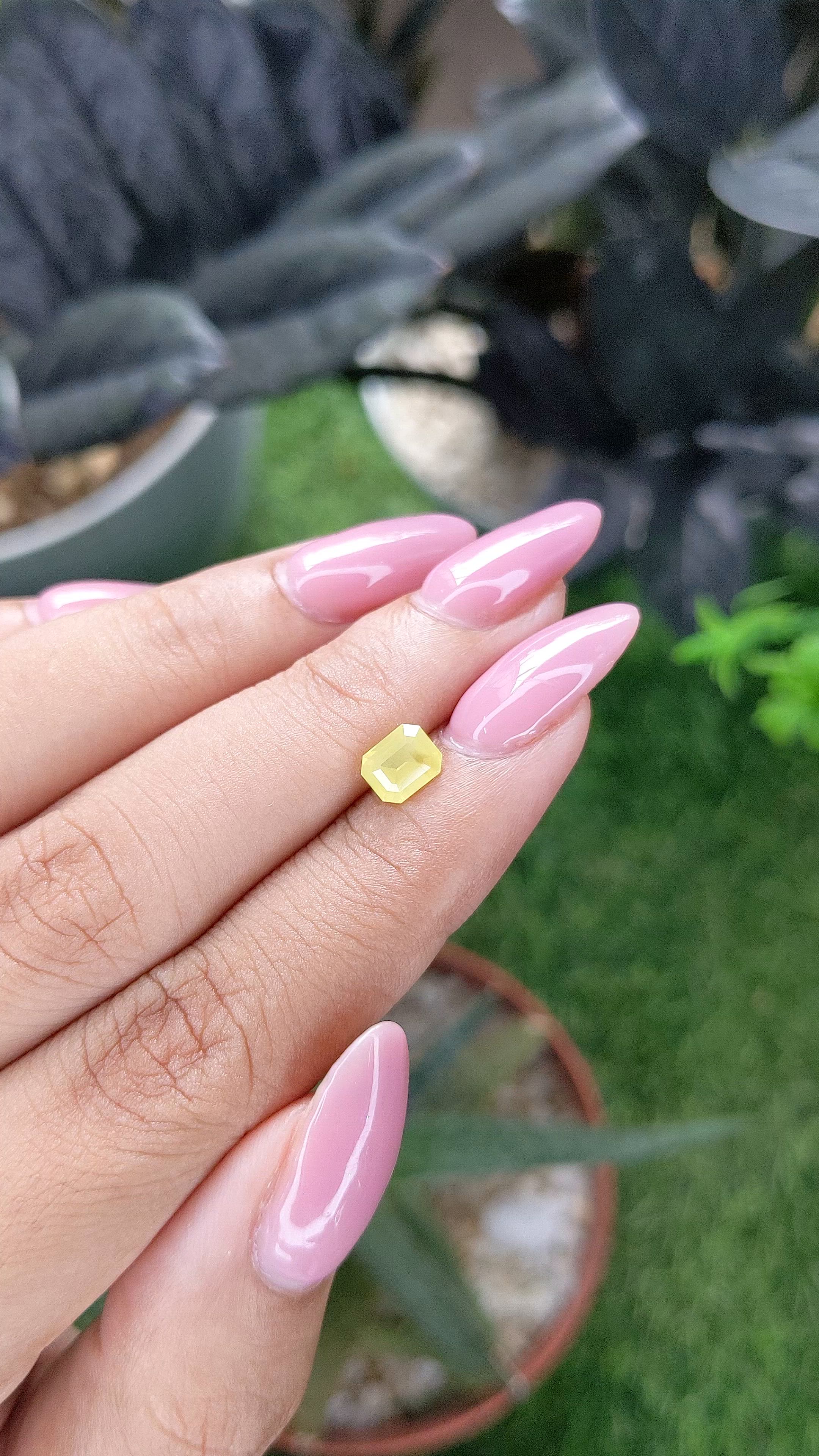 1.05 Ct. Yellow Sapphire from Madagascar Size Video