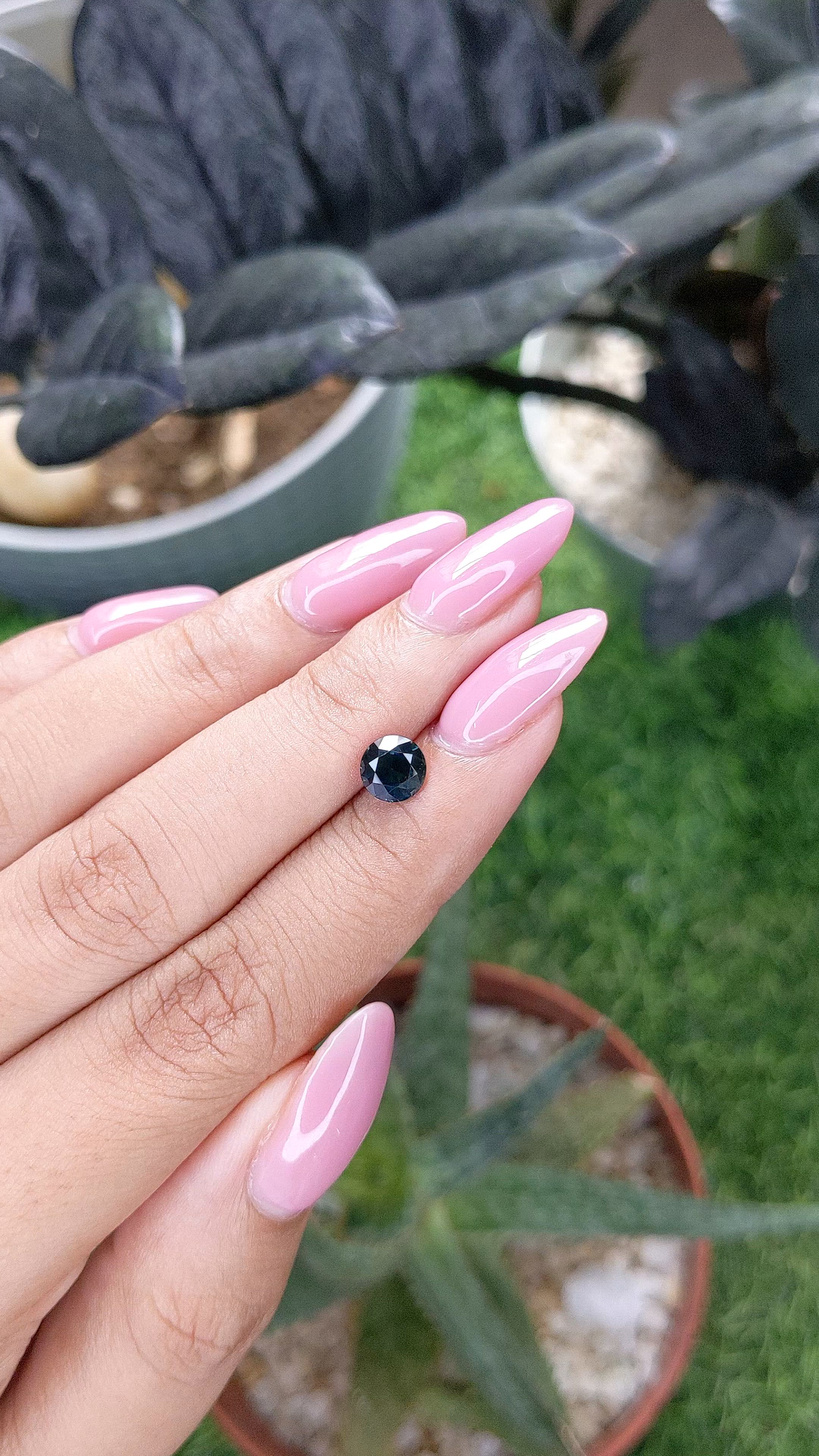 1.15 Ct. Greenish Blue Sapphire from Madagascar Size Video