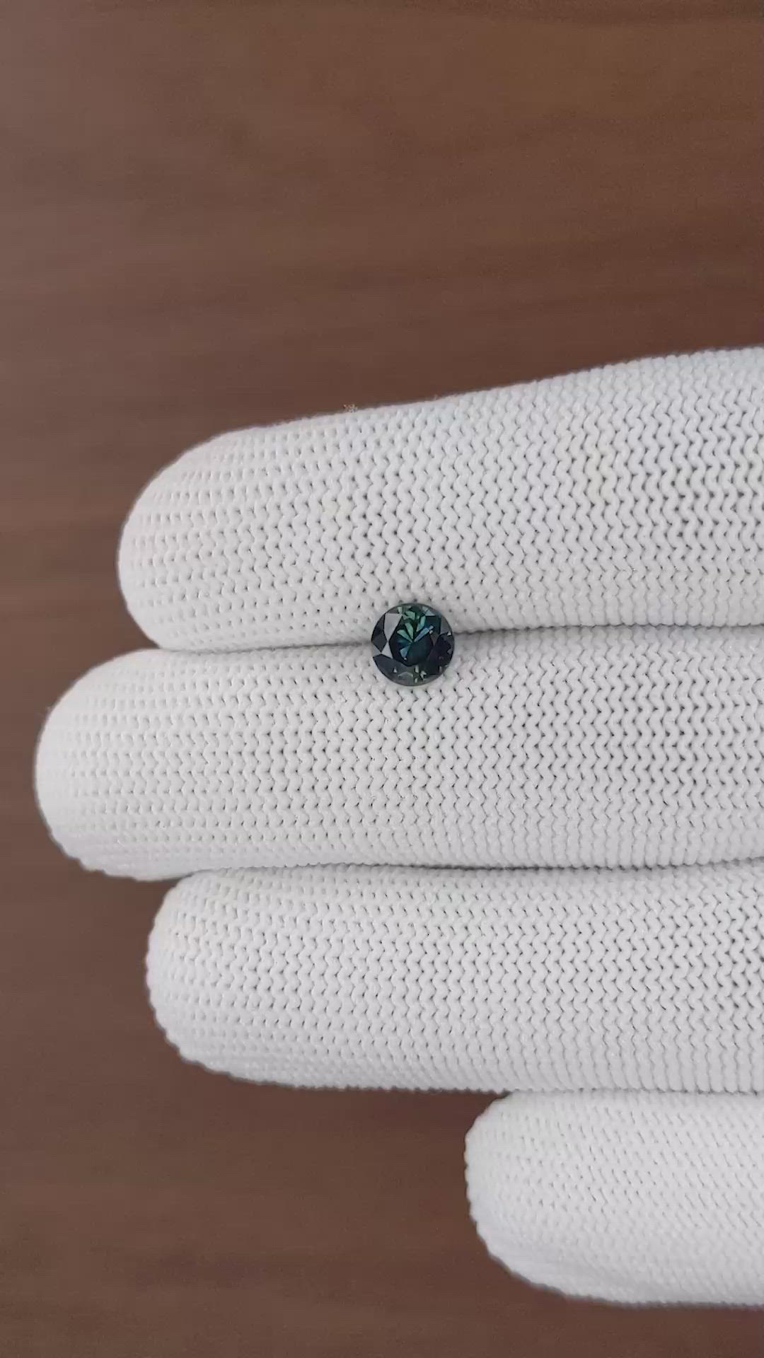 1.15 Ct. Greenish Blue Sapphire from Madagascar Size Video