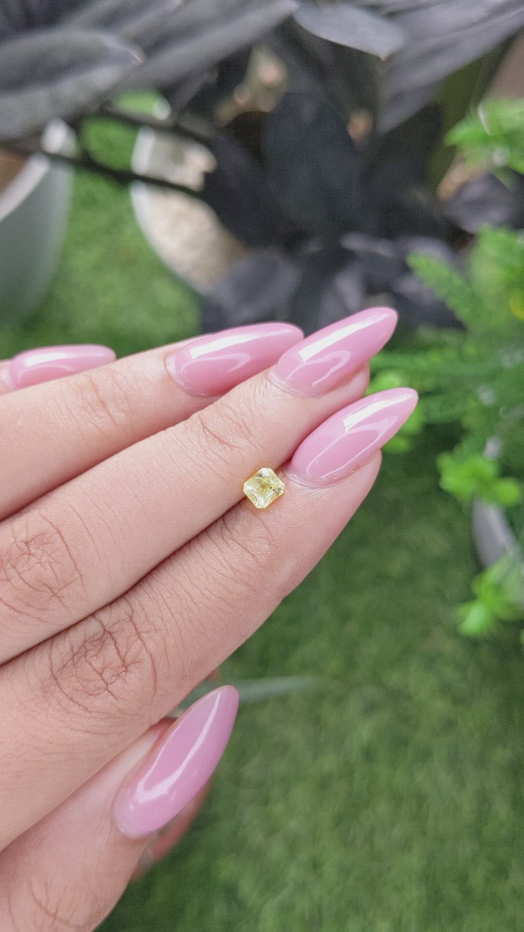 0.55 Ct. Yellow Sapphire from Ceylon (Sri Lanka) Size Video