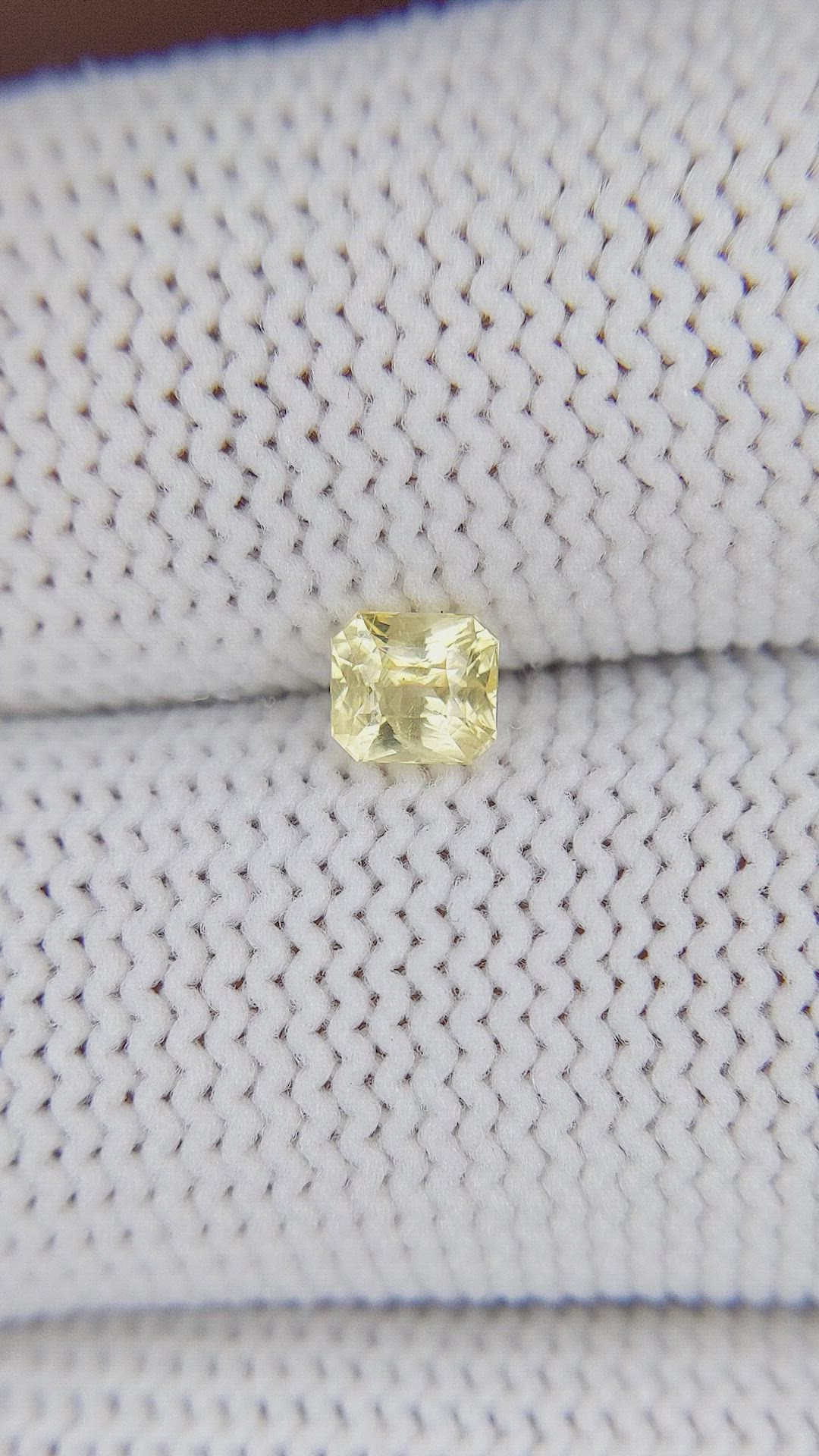 0.55 Ct. Yellow Sapphire from Ceylon (Sri Lanka) Size Video
