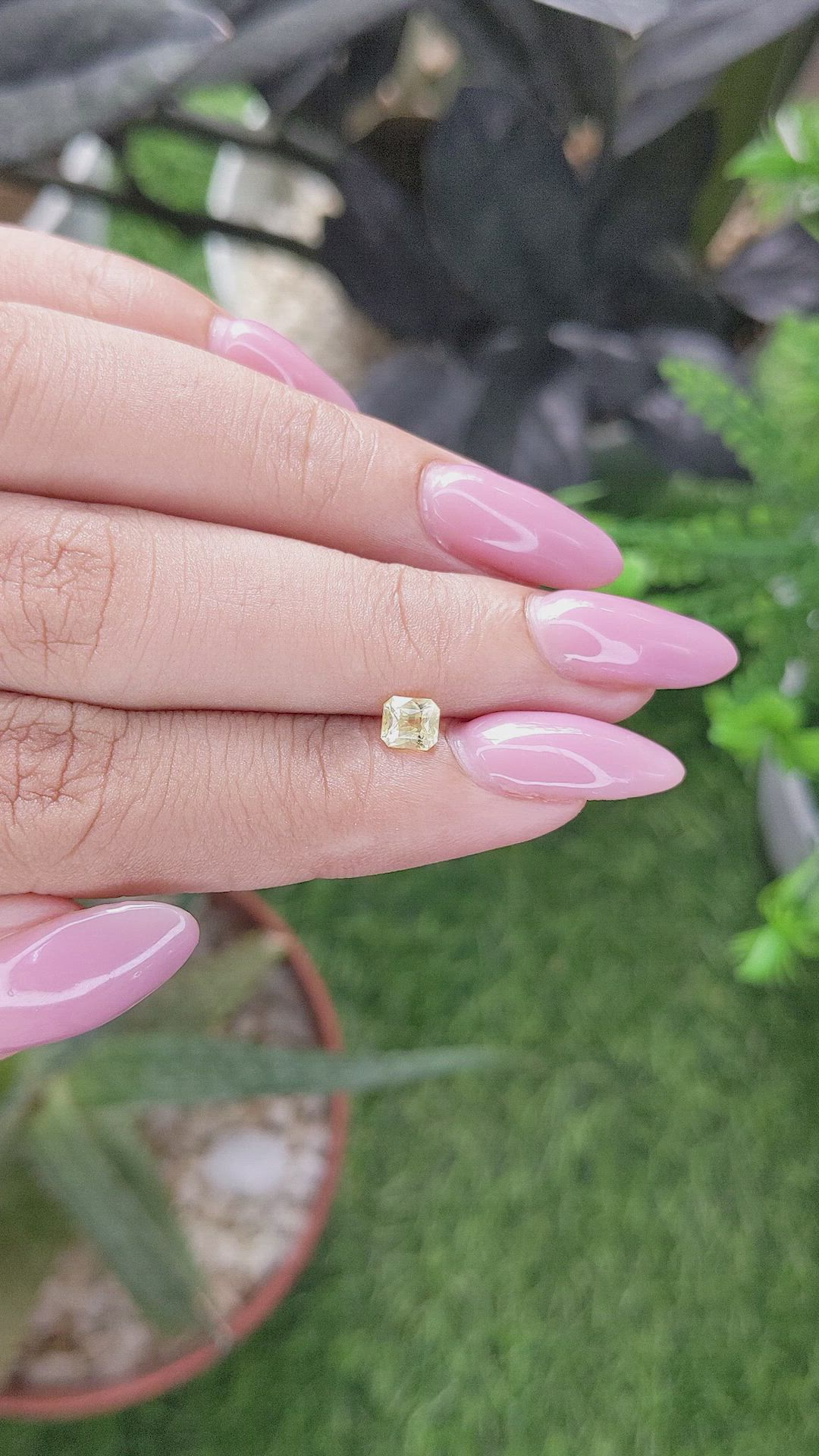 0.55 Ct. Yellow Sapphire from Ceylon (Sri Lanka) Size Video