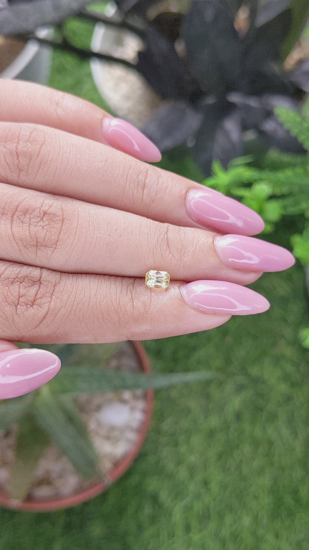 0.66 Ct. Yellow Sapphire from Ceylon (Sri Lanka) Size Video