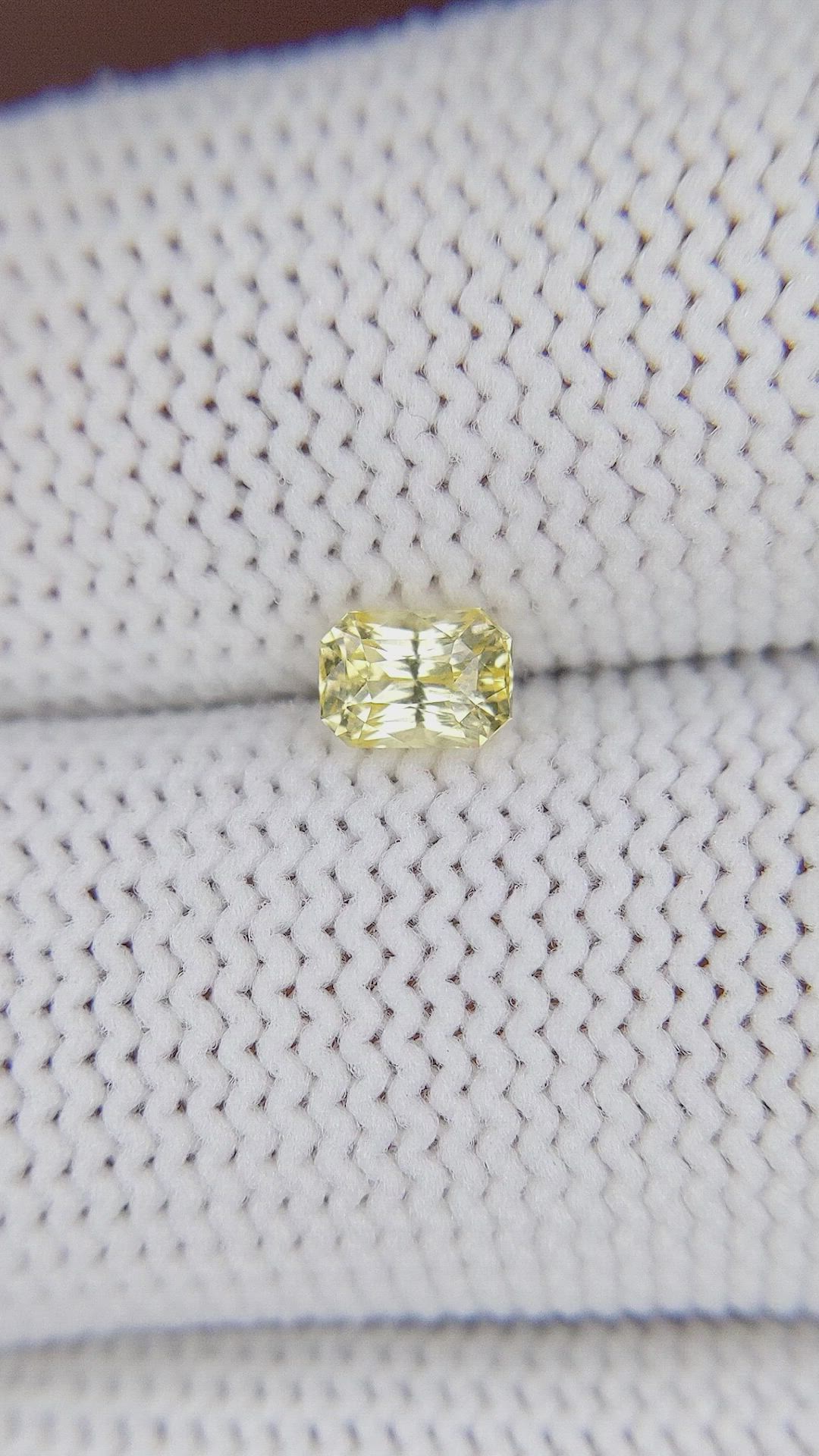 0.66 Ct. Yellow Sapphire from Ceylon (Sri Lanka) Size Video