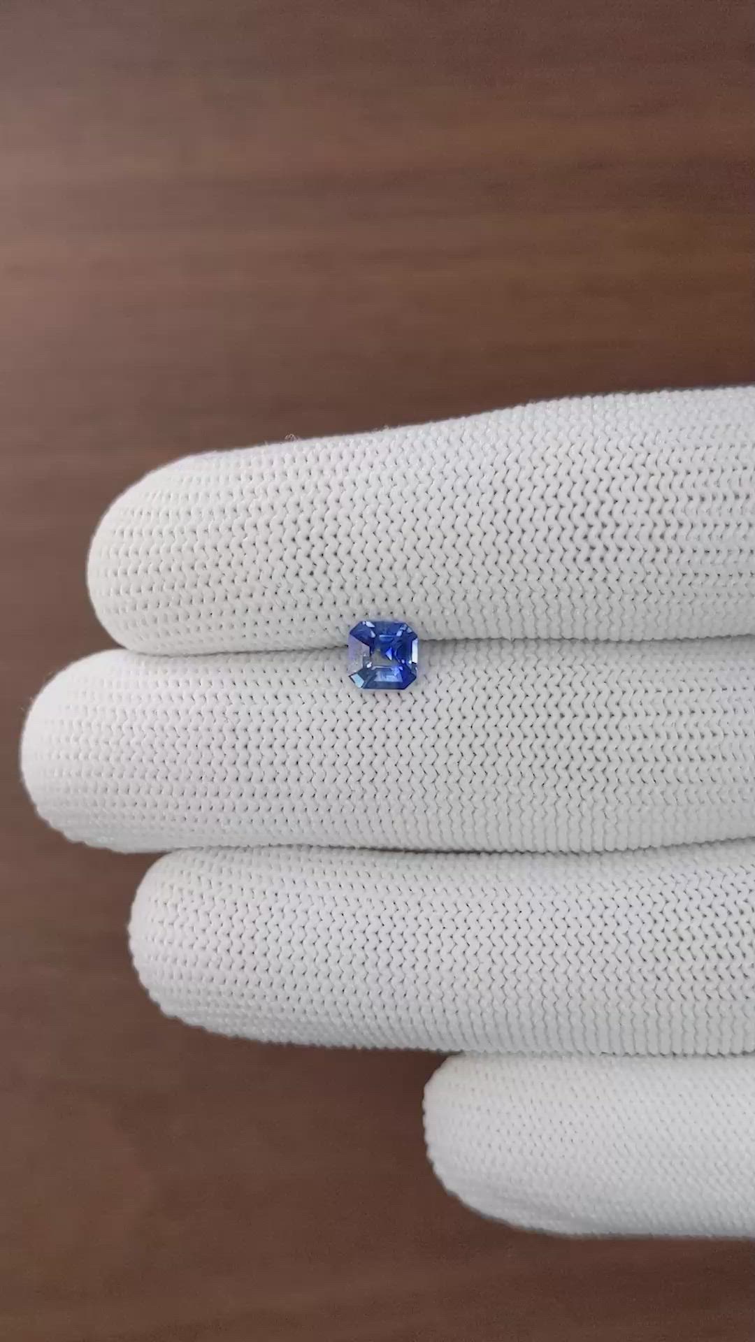 1.02 Ct. Blue Sapphire from Tanzania Size Video