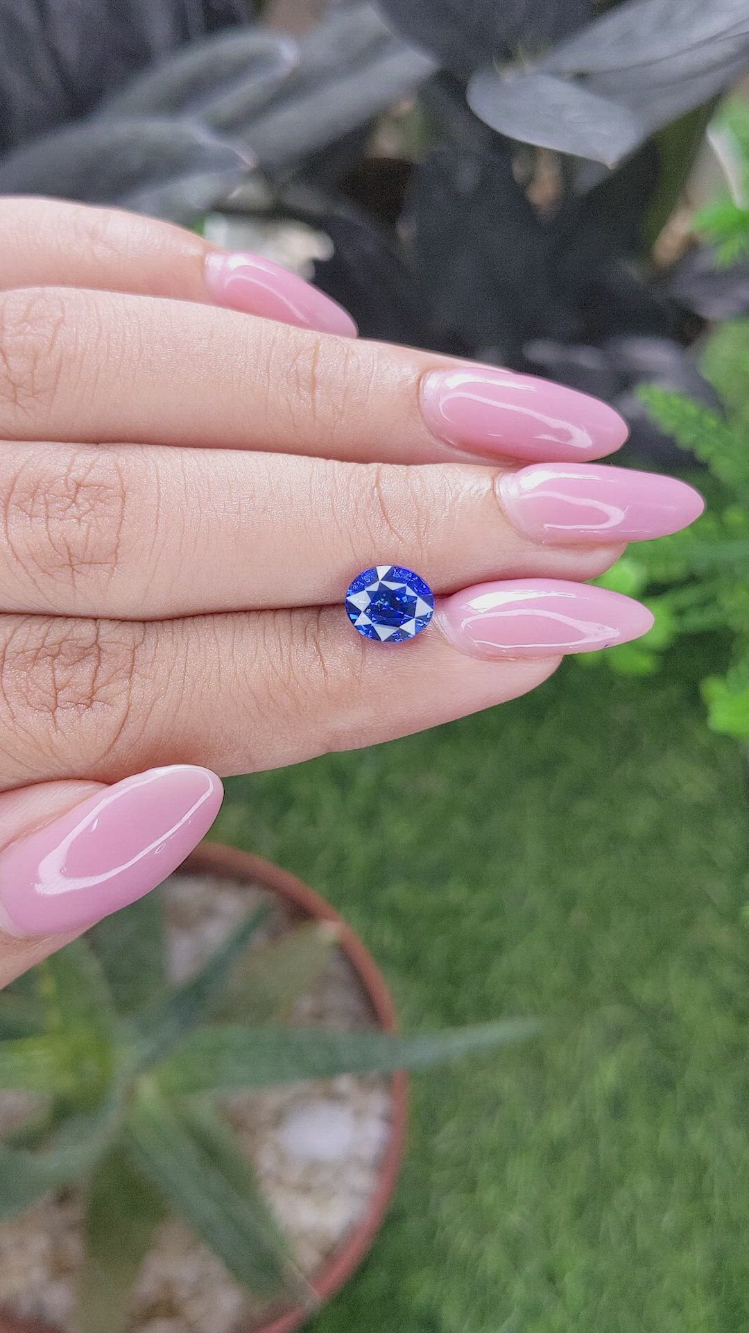 2.02 Ct. Blue Sapphire from Tanzania Size Video