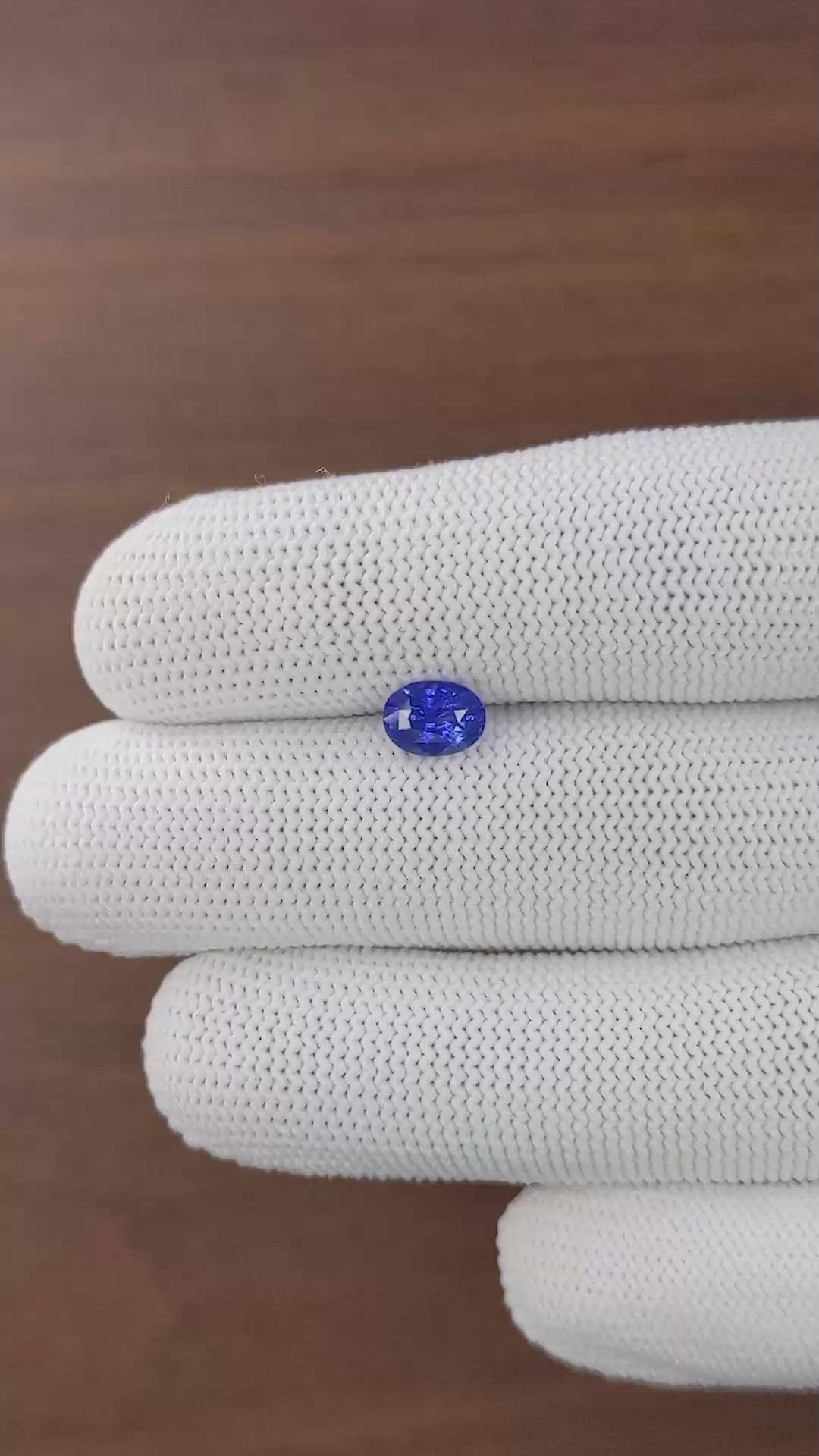 1.62 Ct. Blue Sapphire from Tanzania Size Video
