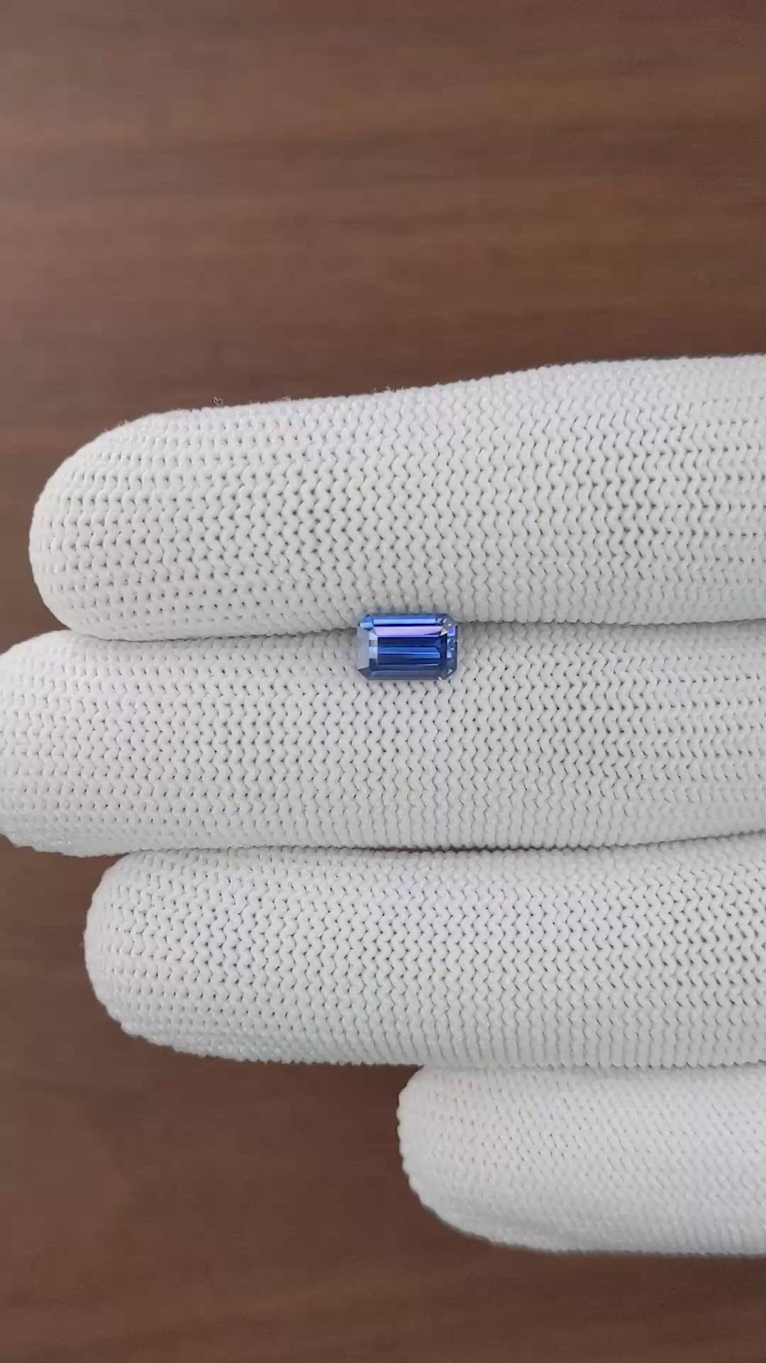 1.52 Ct. Blue Sapphire from Tanzania Size Video