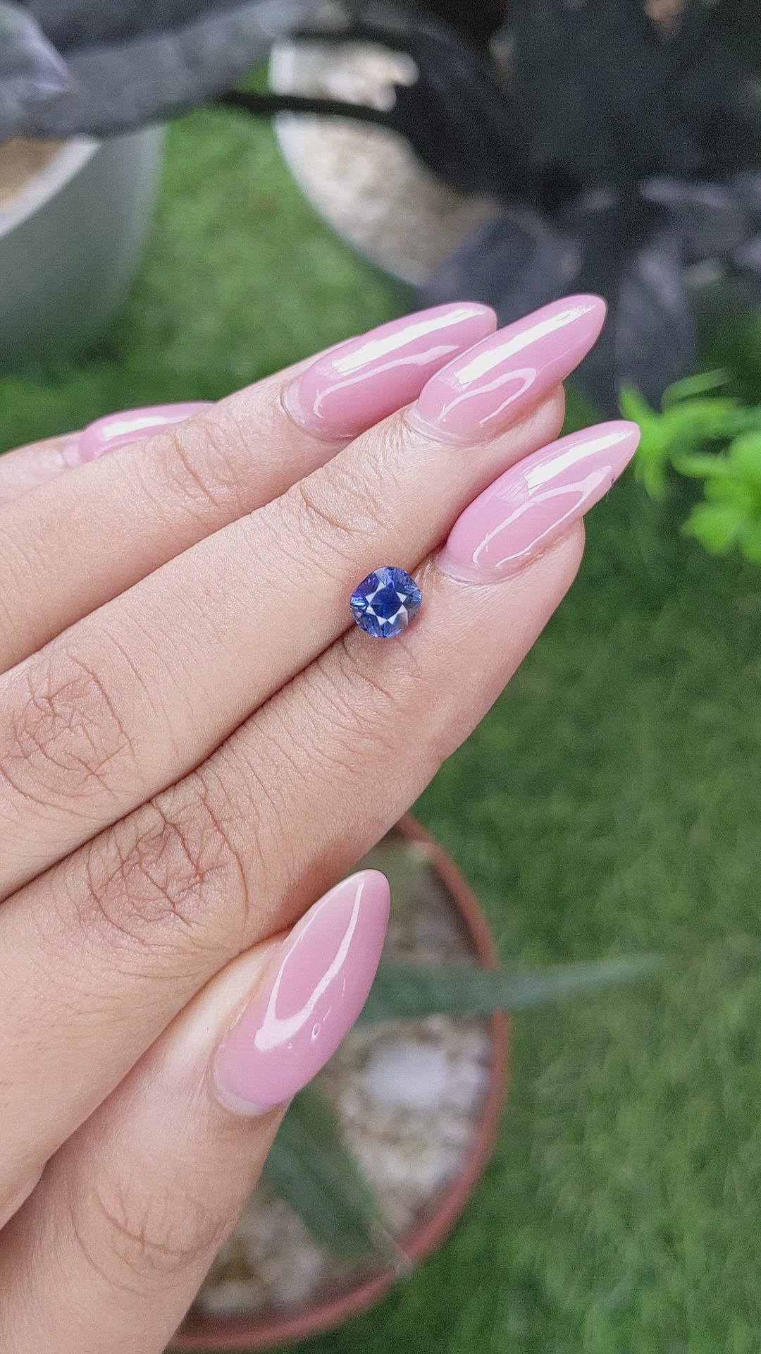 1.10 Ct. Blue Sapphire from Ceylon (Sri Lanka) Size Video