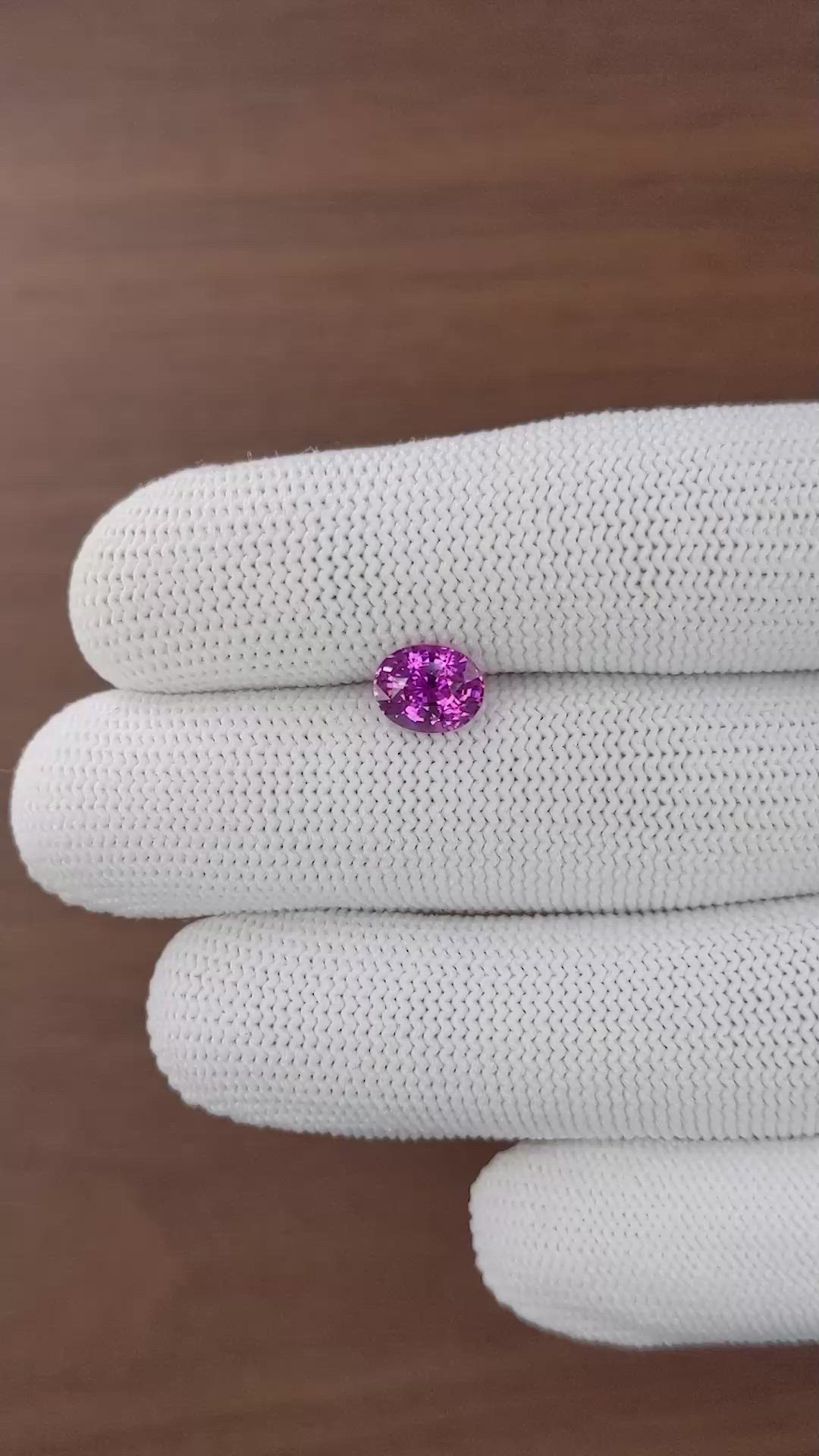 2.17 Ct. Purplish Pink Sapphire from Tanzania Size Video
