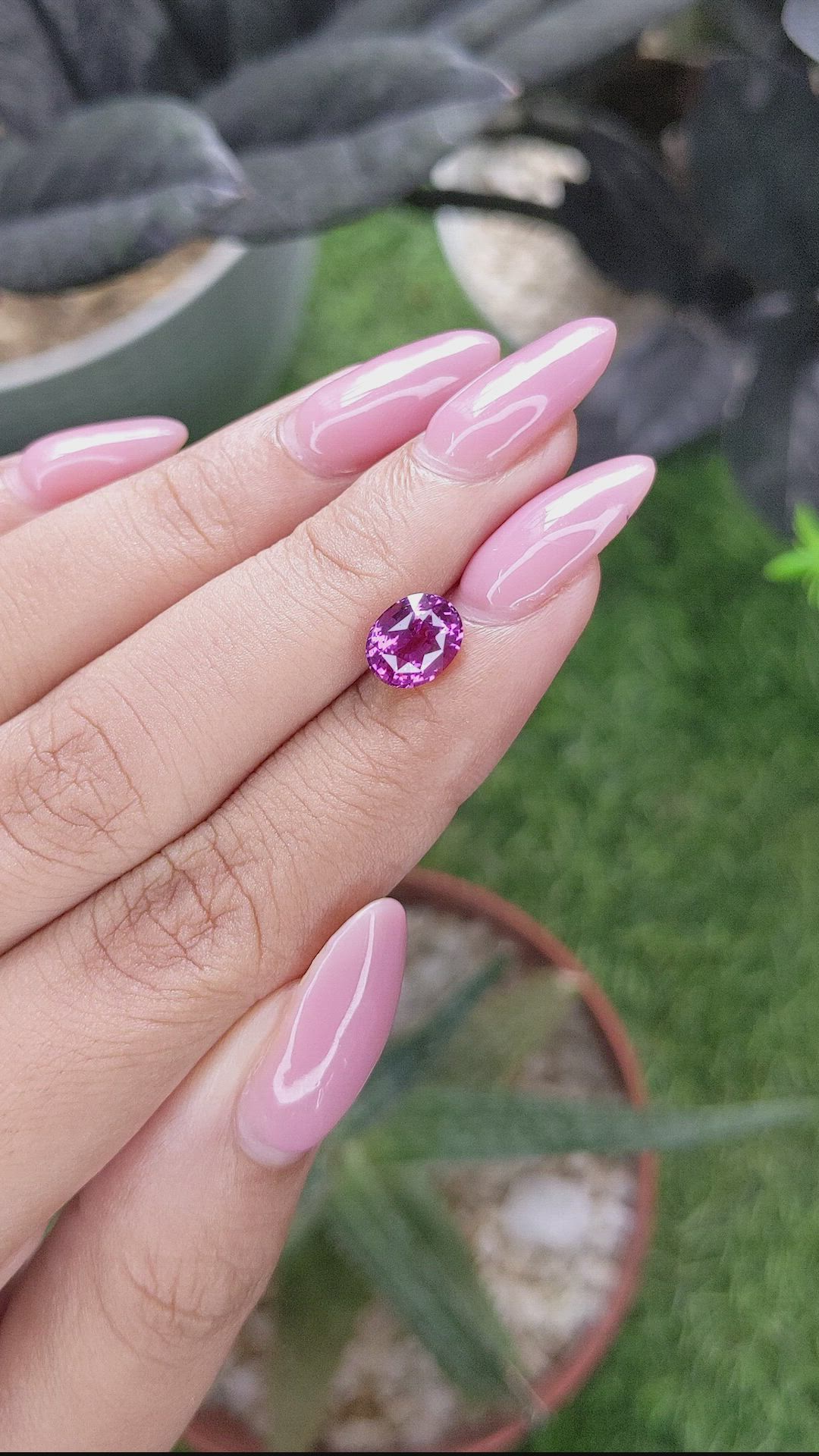 2.17 Ct. Purplish Pink Sapphire from Tanzania Size Video