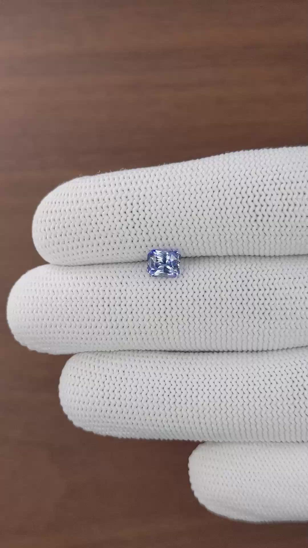 1.18 Ct. Blue Sapphire from Ceylon (Sri Lanka) Size Video