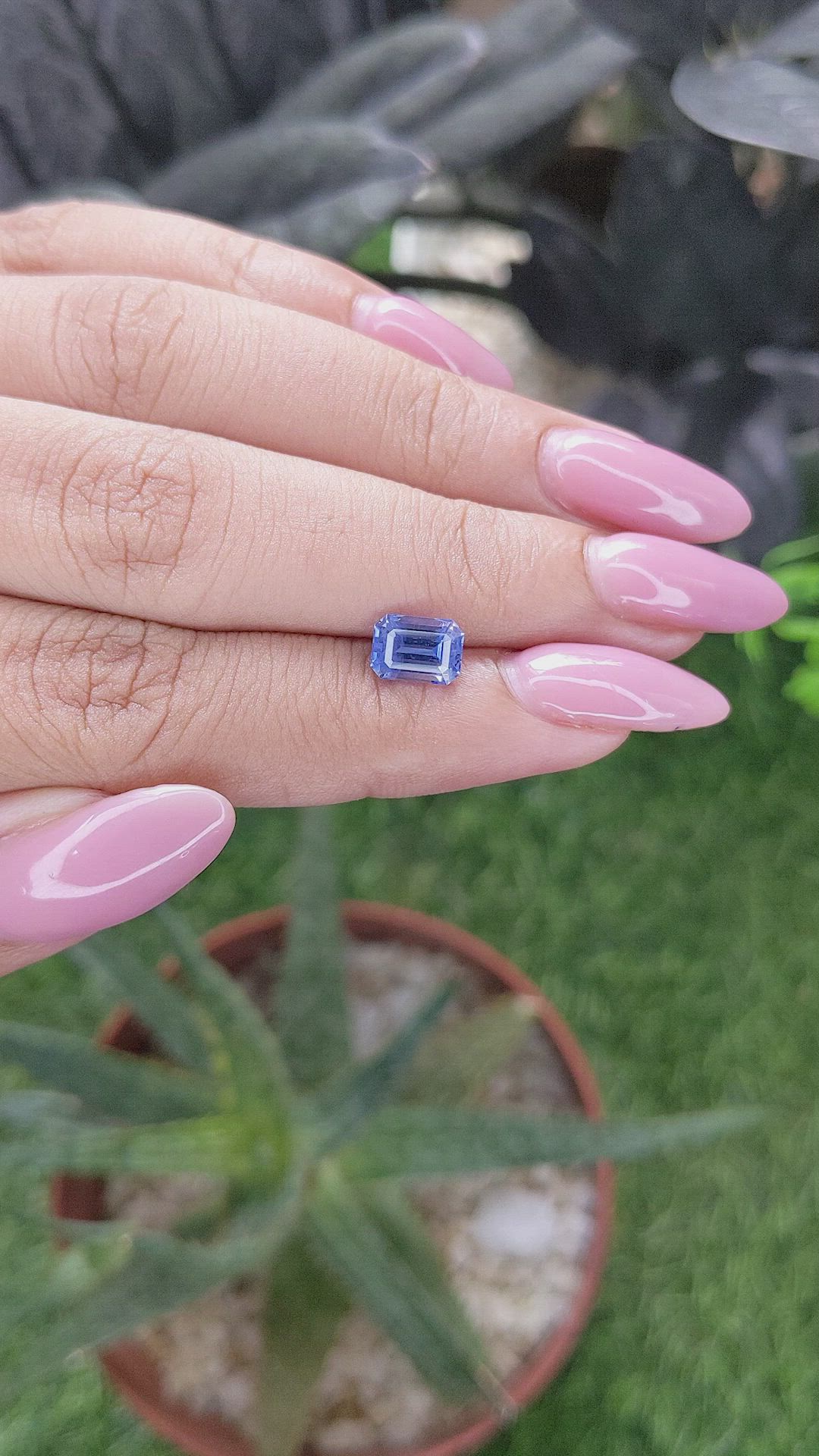 1.62 Ct. Blue Sapphire from Ceylon (Sri Lanka) Size Video