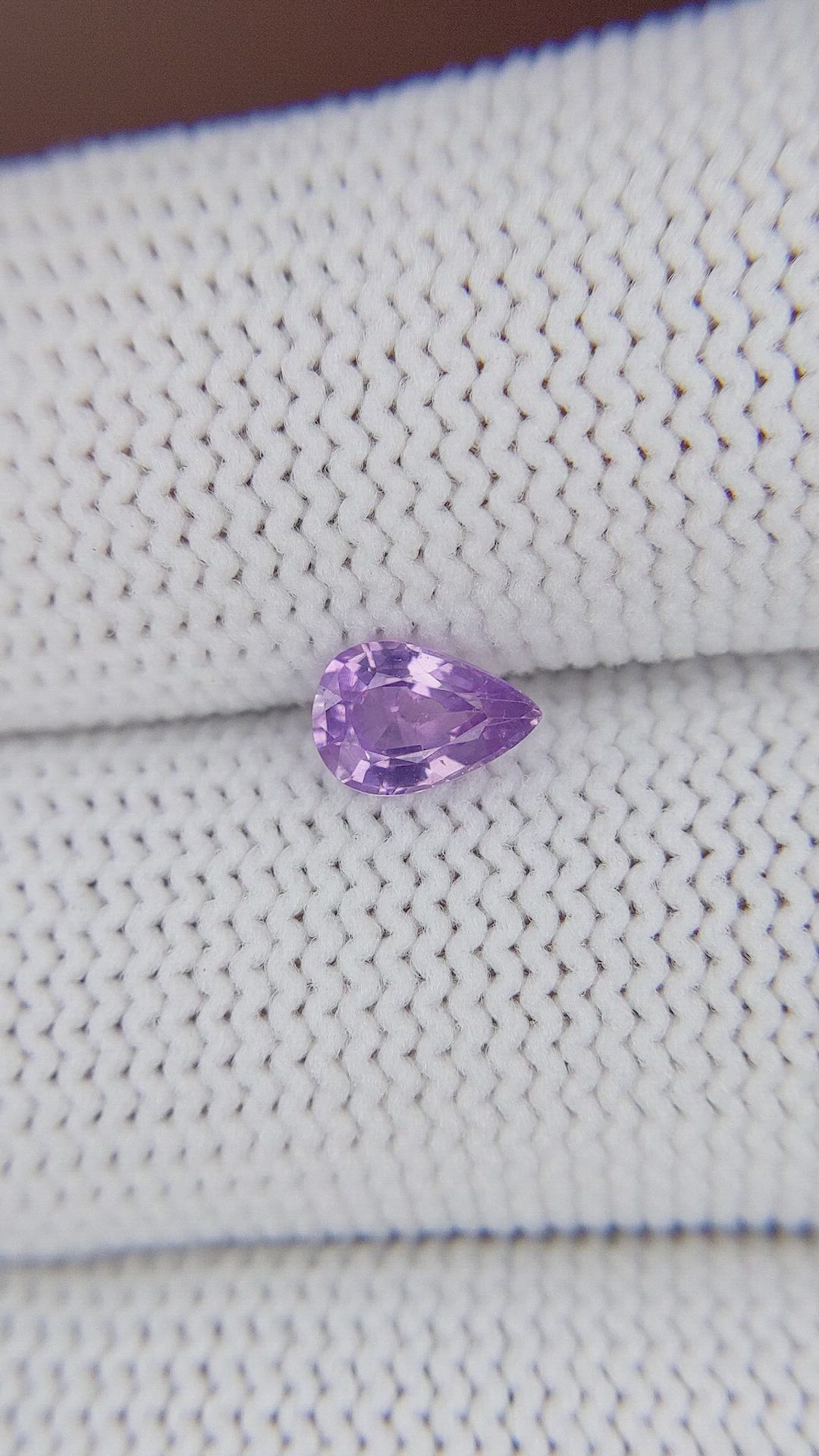 0.72 Ct. Pinkish Purple Sapphire from Ceylon (Sri Lanka) Size Video