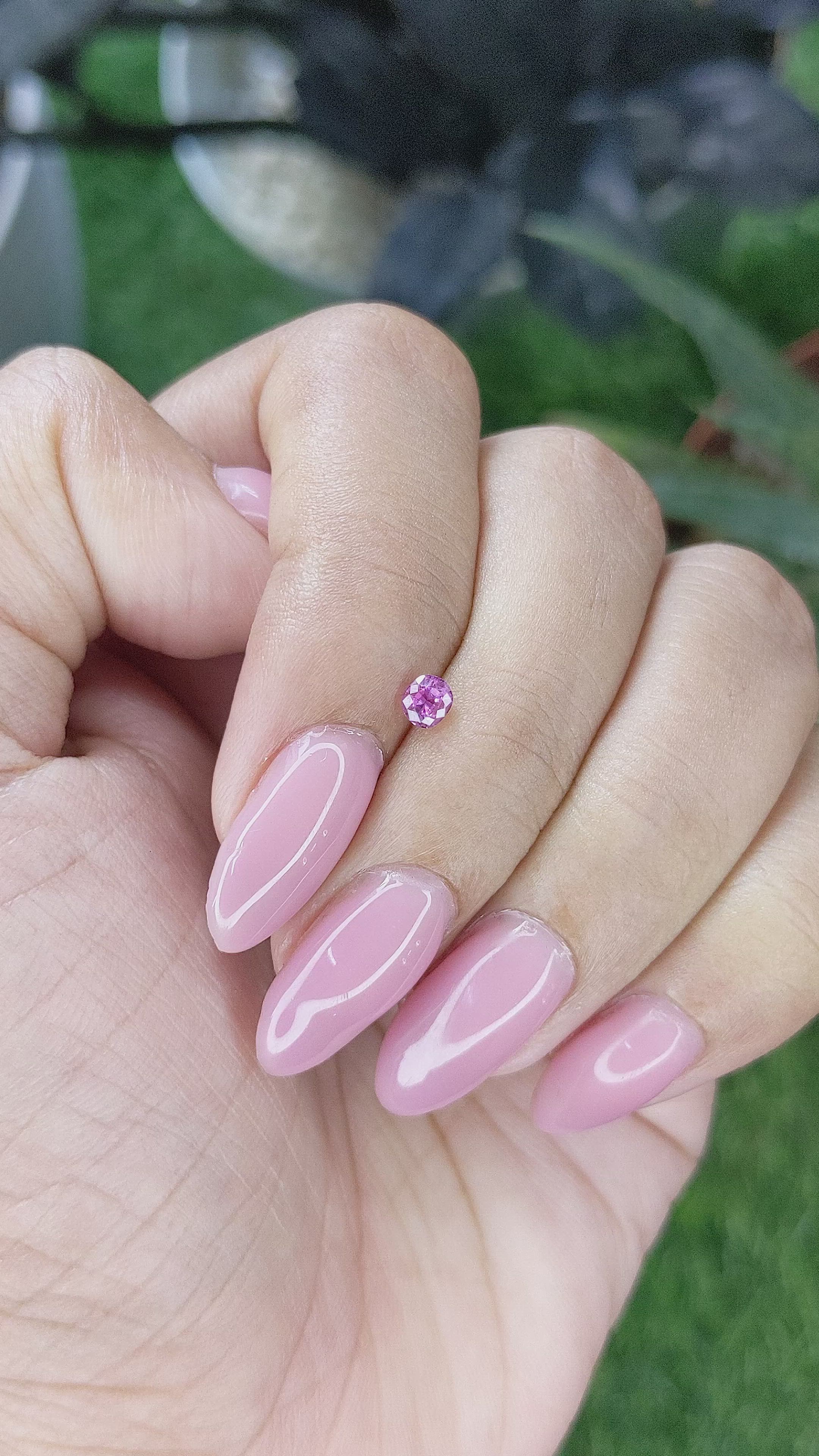 0.28 Ct. Pinkish Purple Sapphire from Ceylon (Sri Lanka) Size Video