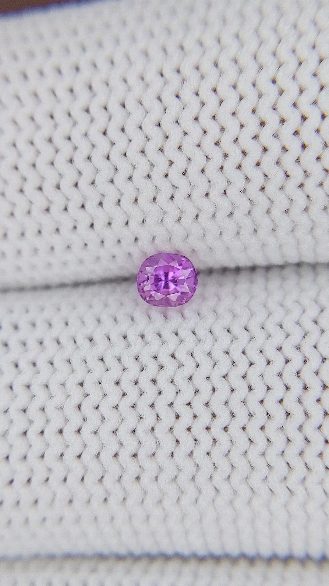 0.28 Ct. Pinkish Purple Sapphire from Ceylon (Sri Lanka) Size Video