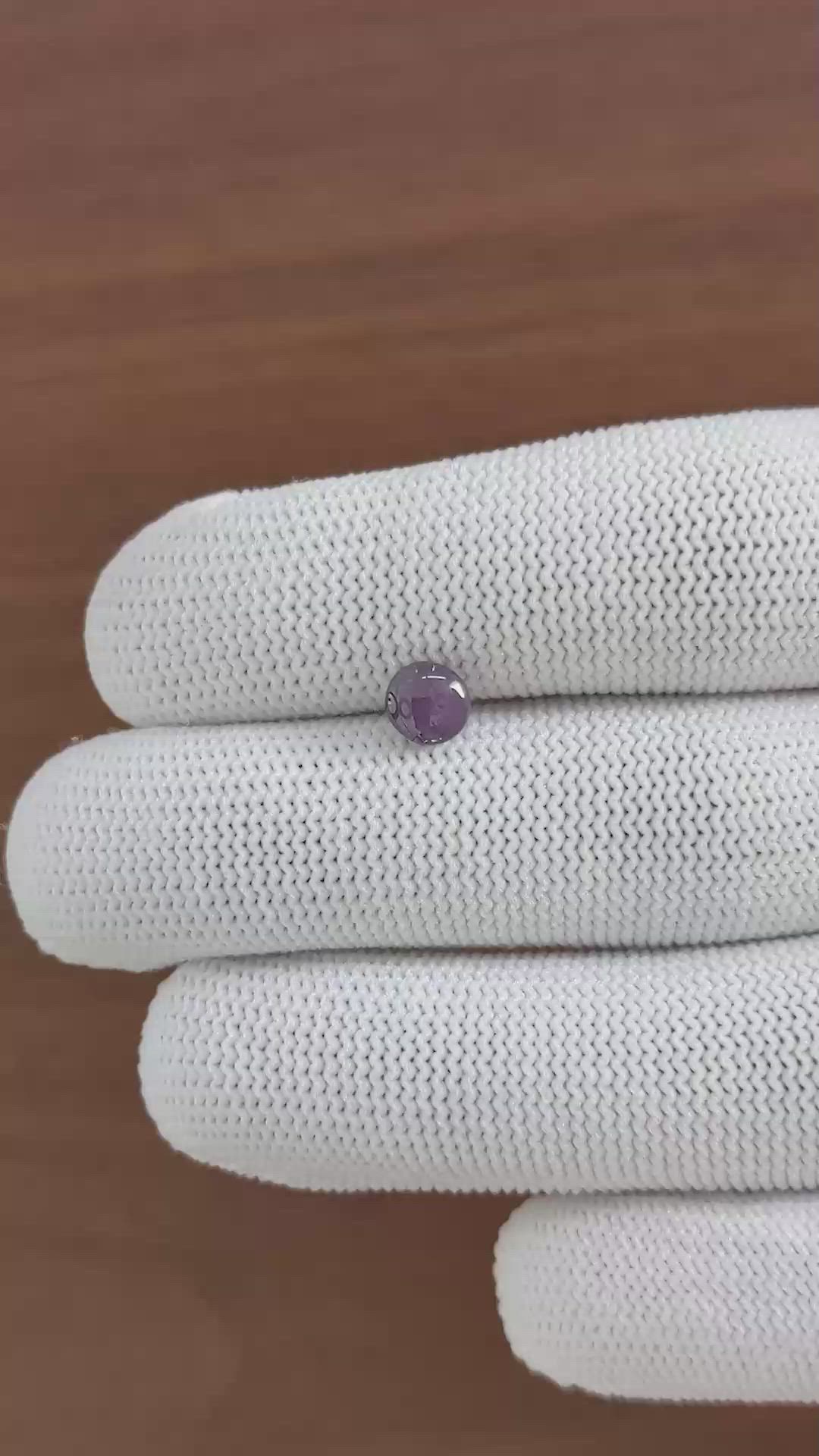 1.02 Ct. Purple Star Sapphire from Ceylon (Sri Lanka) Size Video