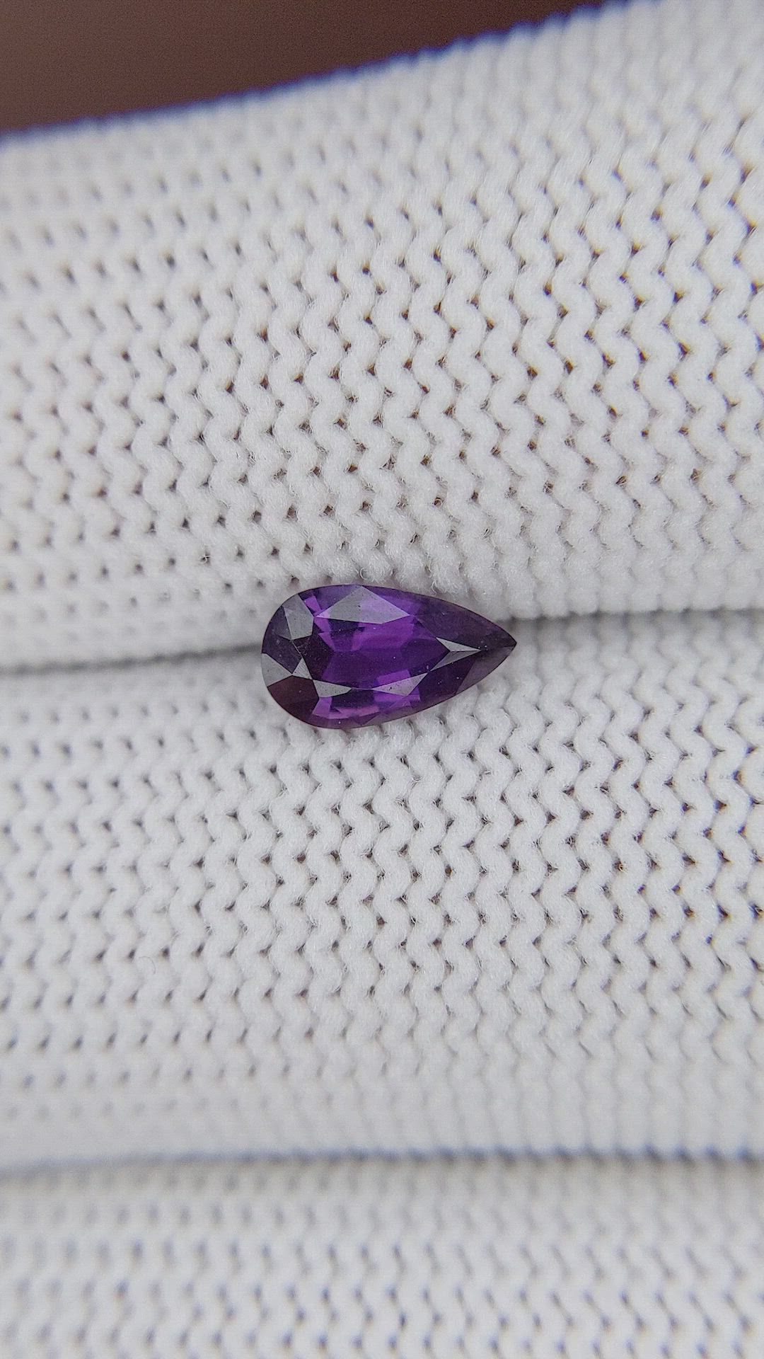0.87 Ct. Purple Sapphire from Ceylon (Sri Lanka) Size Video