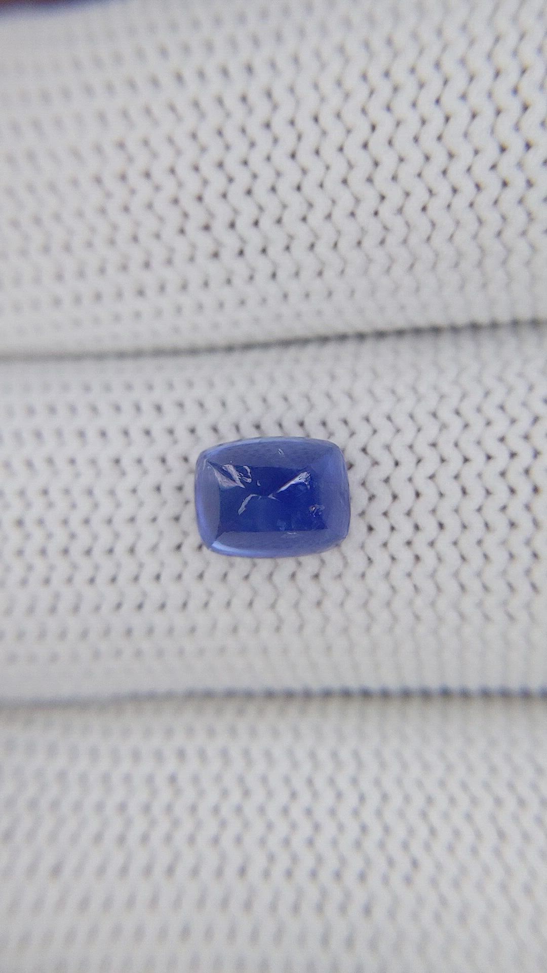 2.04 Ct. Blue Cabochon Sapphire from Ceylon (Sri Lanka) Size Video
