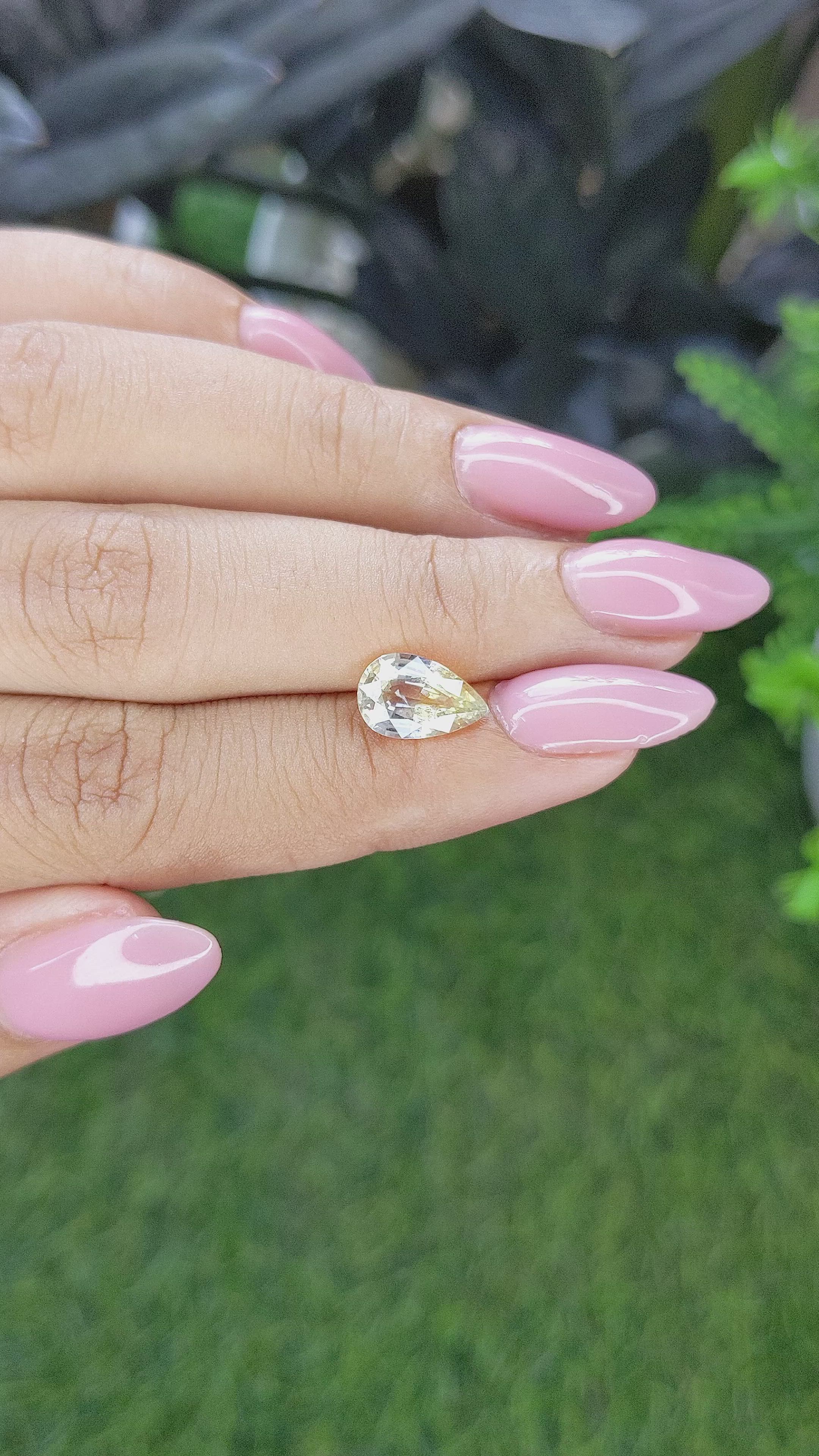 2.09 Ct. Yellow Sapphire from Ceylon (Sri Lanka) Size Video