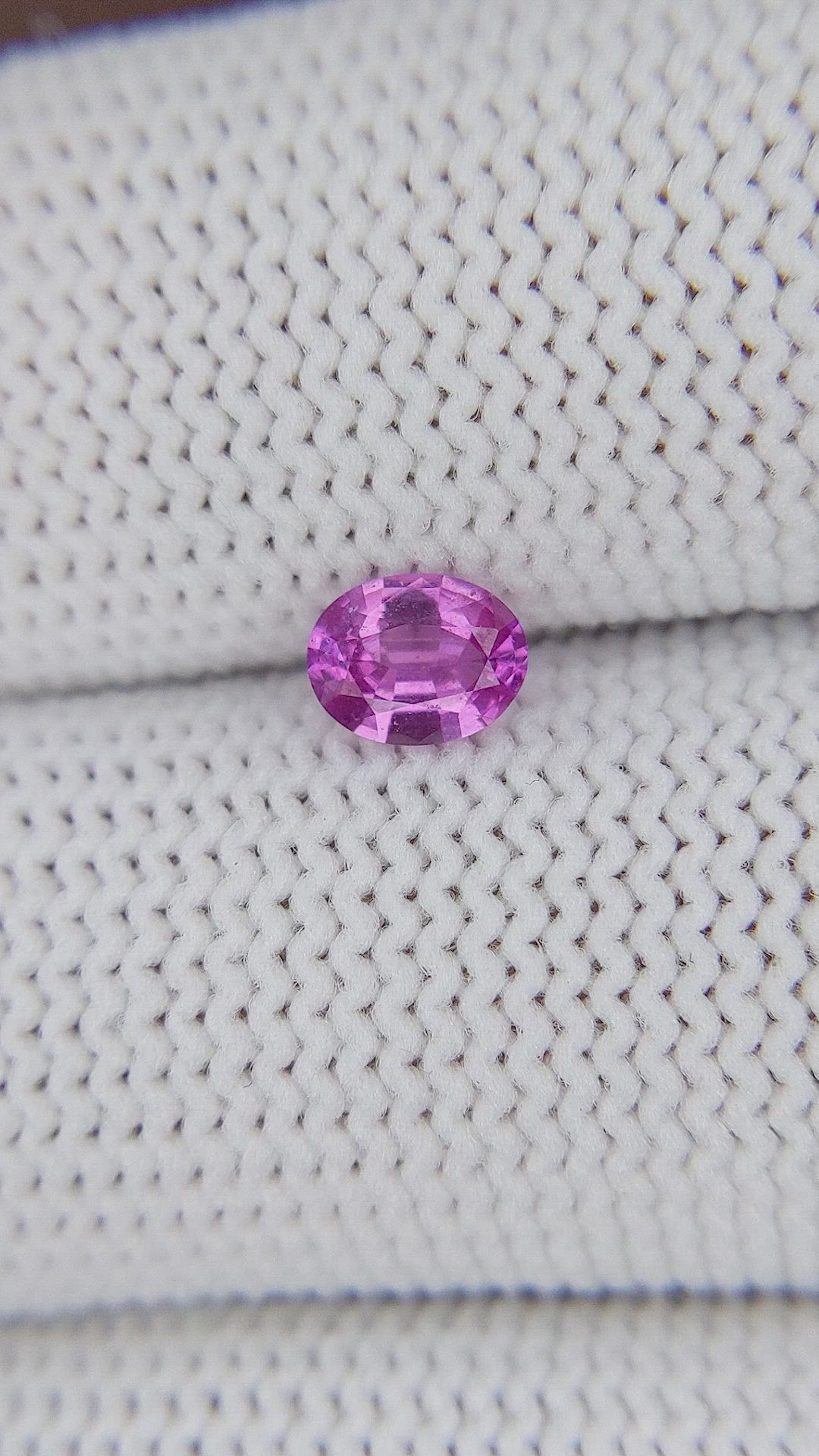 0.52 Ct. Purplish Pink Sapphire from Ceylon (Sri Lanka) Size Video