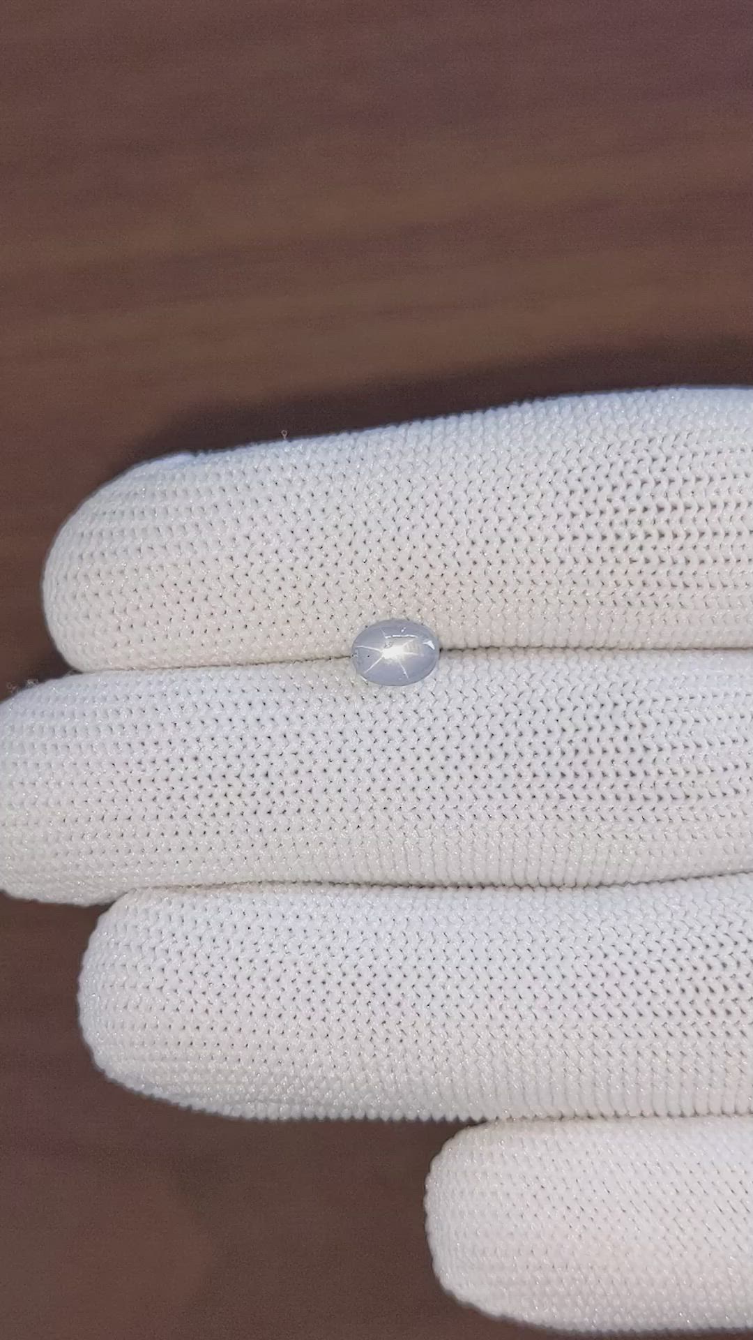 1.24 Ct. Bluish Grey Star Sapphire from Ceylon (Sri Lanka) Size Video