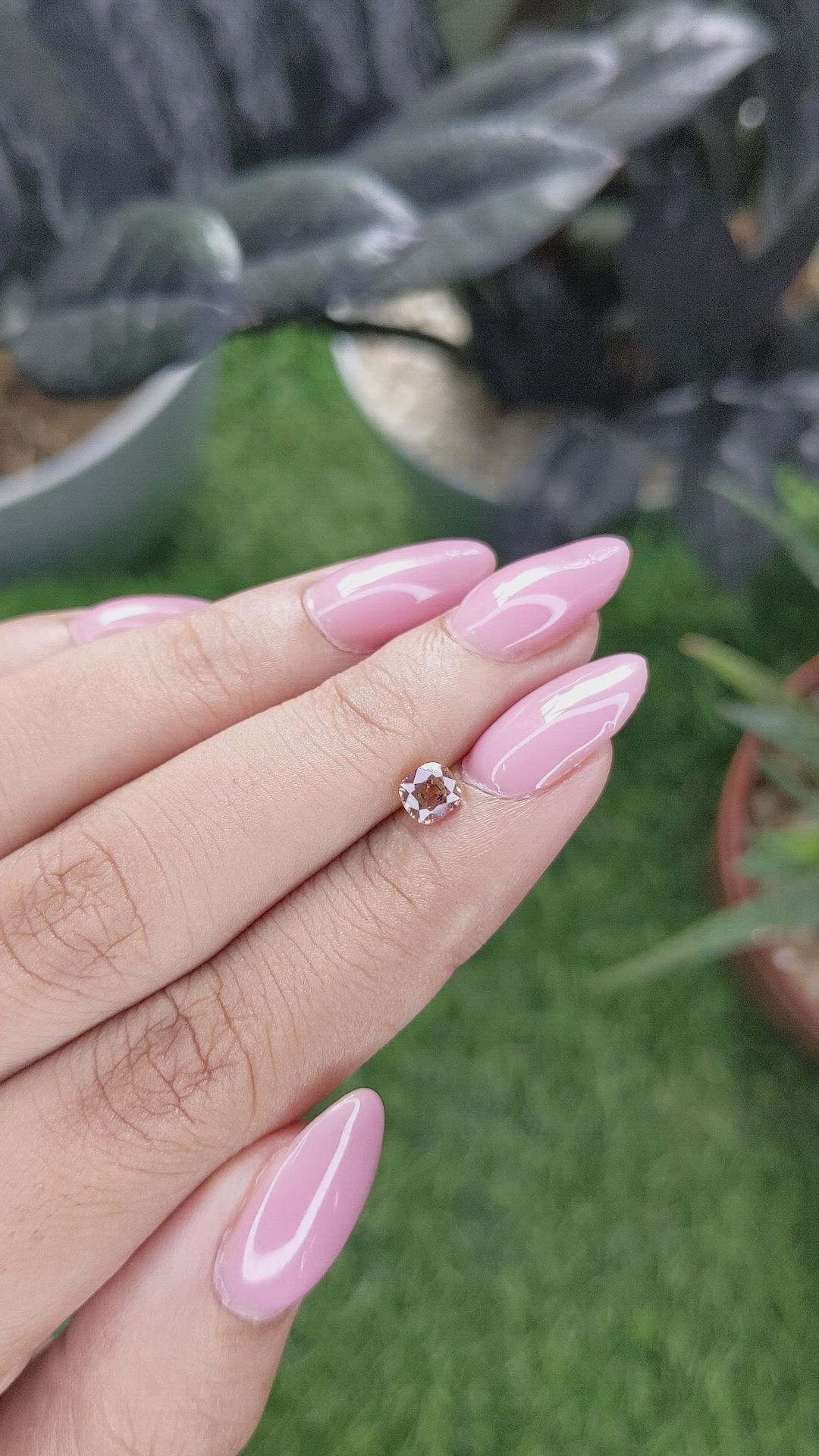 0.63 Ct. Padparadscha Sapphire from Ceylon (Sri Lanka) Size Video
