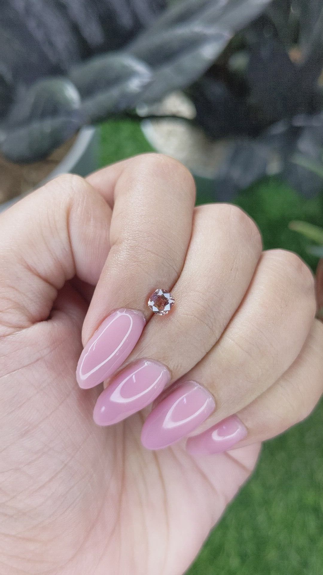 0.63 Ct. Padparadscha Sapphire from Ceylon (Sri Lanka) Size Video